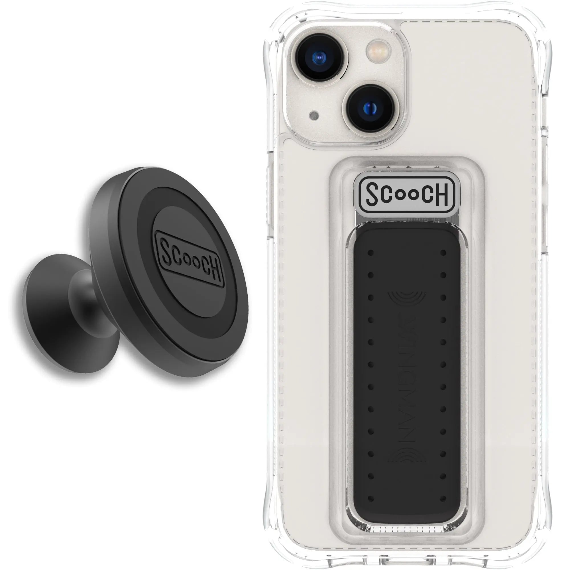 Scooch-Wingman Starter Bundle for iPhone 13 Mini-Clear