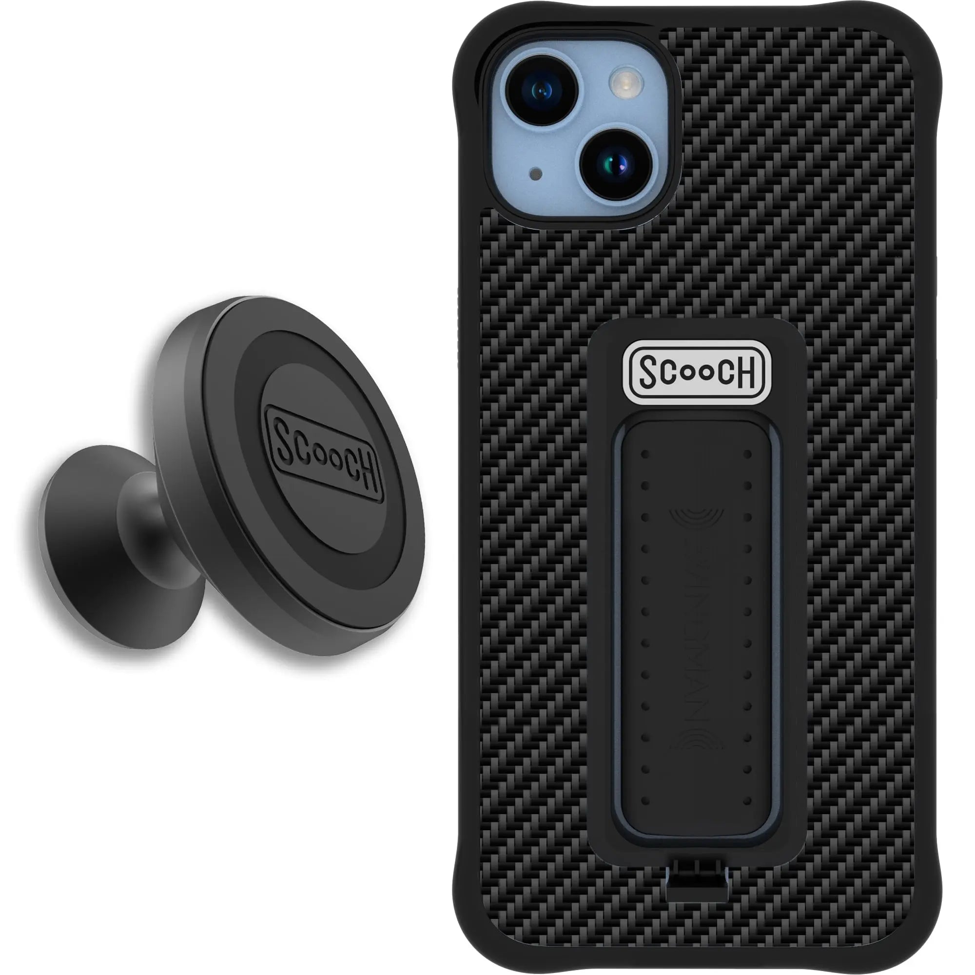 Scooch-Wingman Starter Bundle for iPhone 14 Plus-Carbon-Fiber