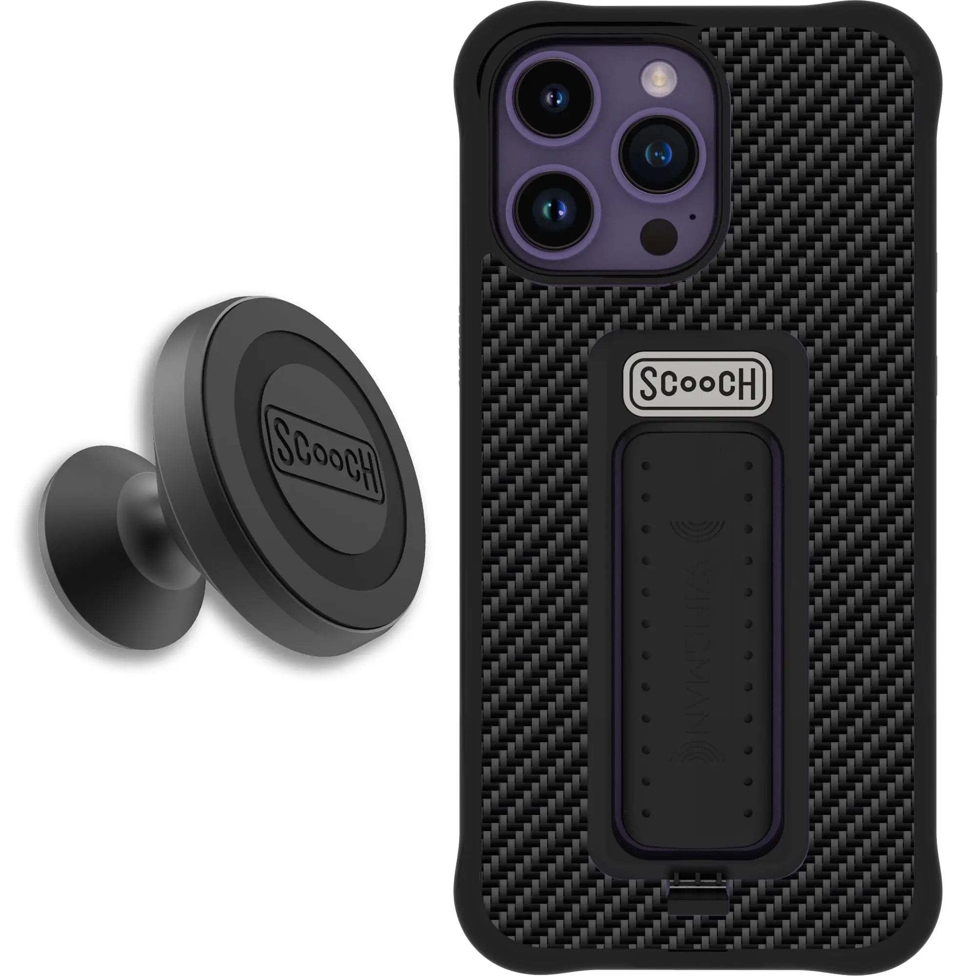 Scooch-Wingman Starter Bundle for iPhone 14 Pro Max-Carbon-Fiber