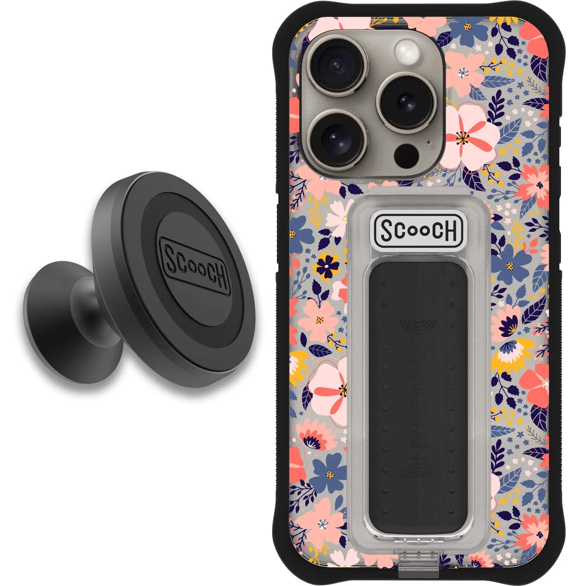 Scooch-Wingman Starter Bundle for iPhone 15 Pro-Wildflowers