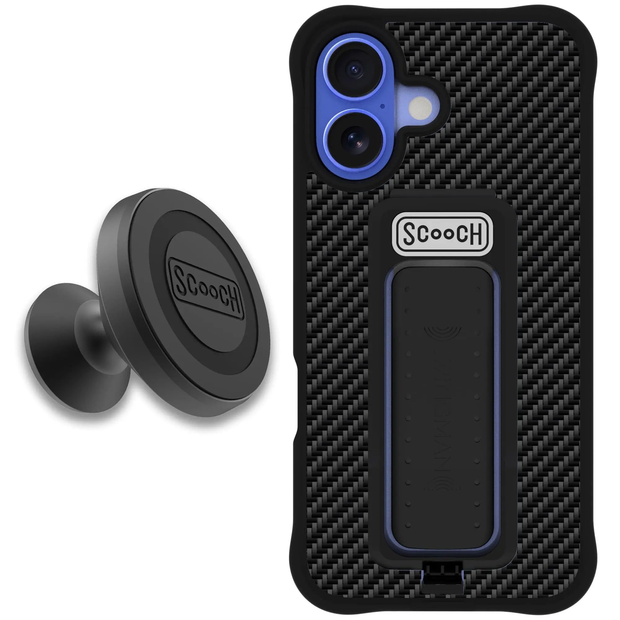 Scooch-Wingman Starter Bundle for iPhone 16-Carbon-Fiber