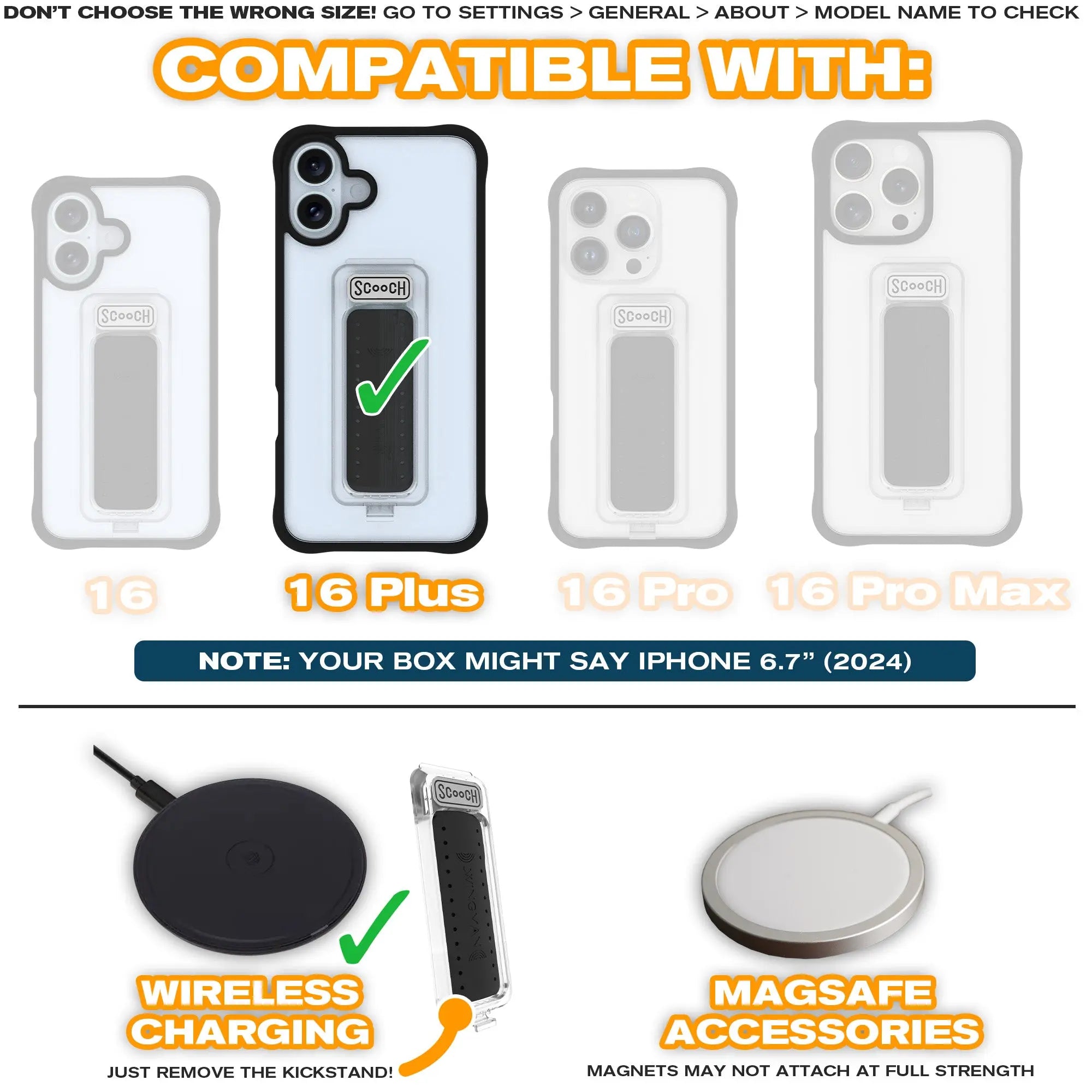 Scooch-Wingman Starter Bundle for iPhone 16 Plus-