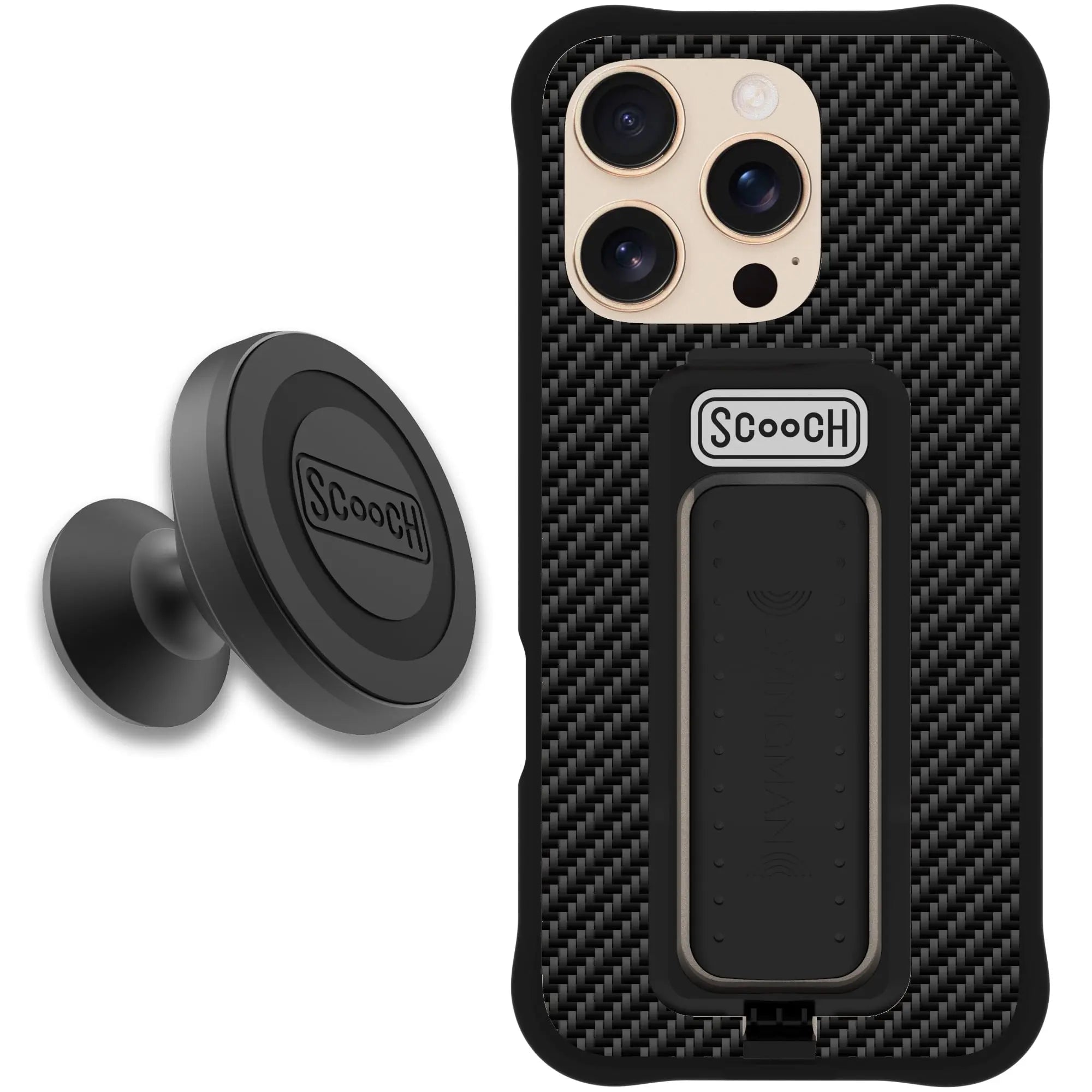 Scooch-Wingman Starter Bundle for iPhone 16 Pro-Carbon-Fiber