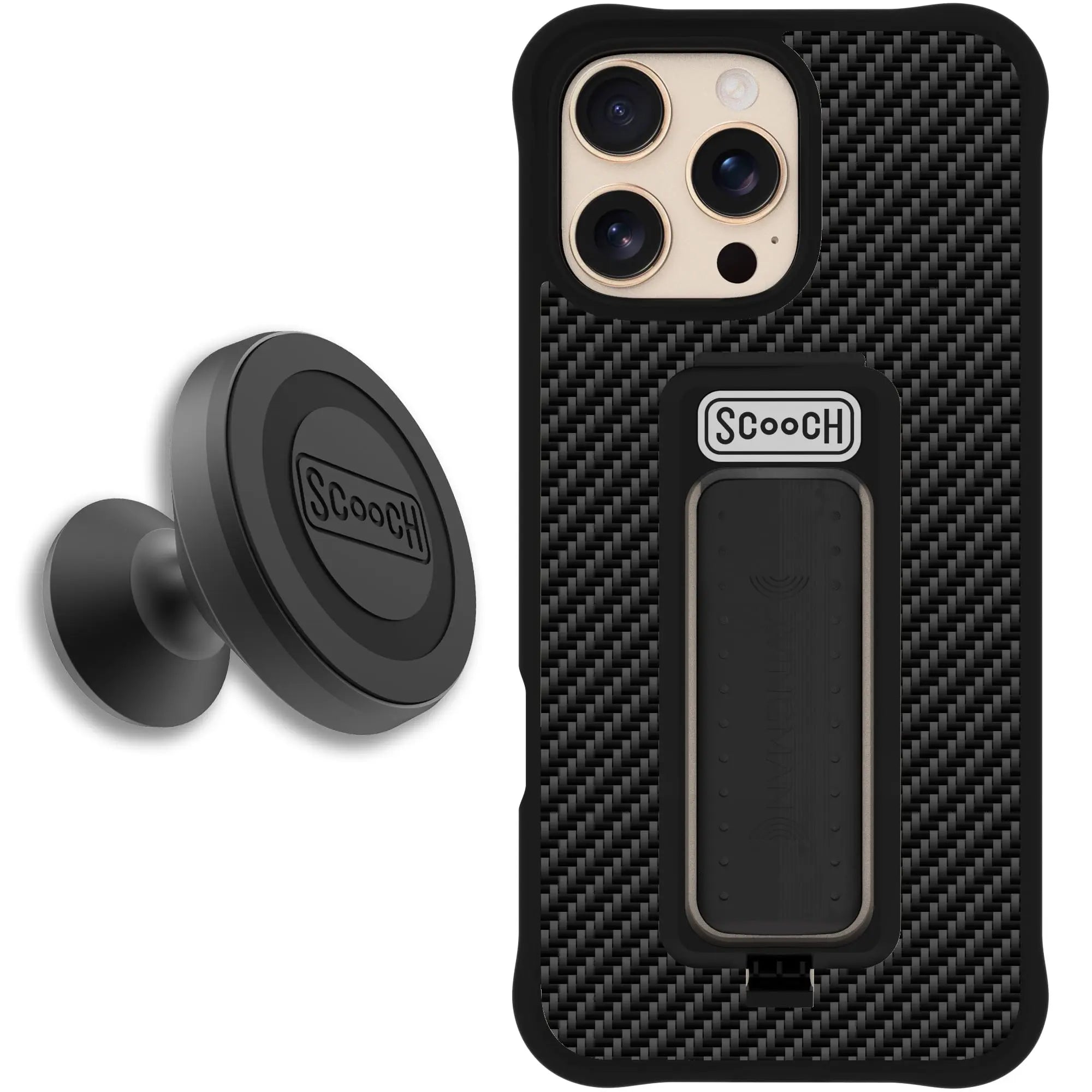 Scooch-Wingman Starter Bundle for iPhone 16 Pro Max-Carbon-Fiber