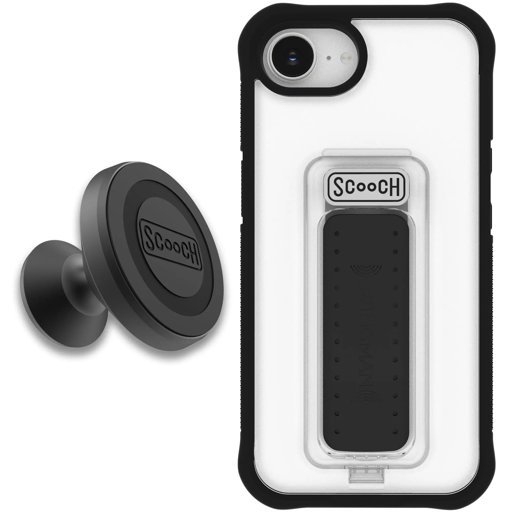 Scooch-Wingman Starter Bundle for iPhone 17e-Tuxedo-Clear