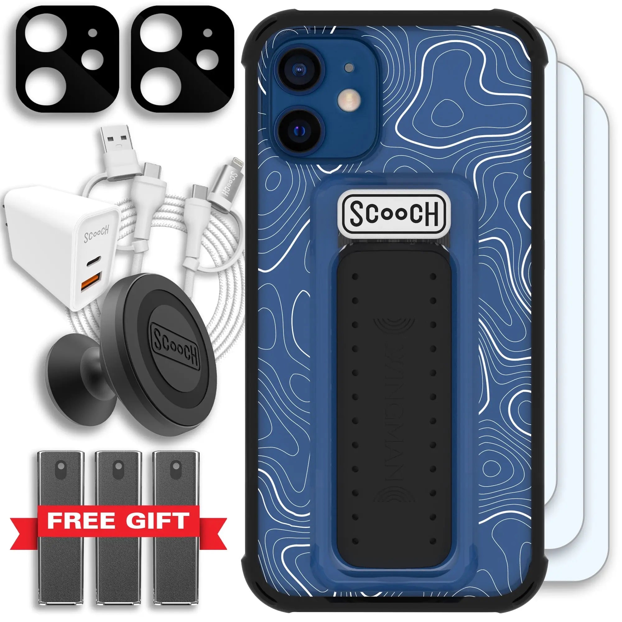 Scooch-Wingman Ultimate Bundle for iPhone 12 Mini-Topography