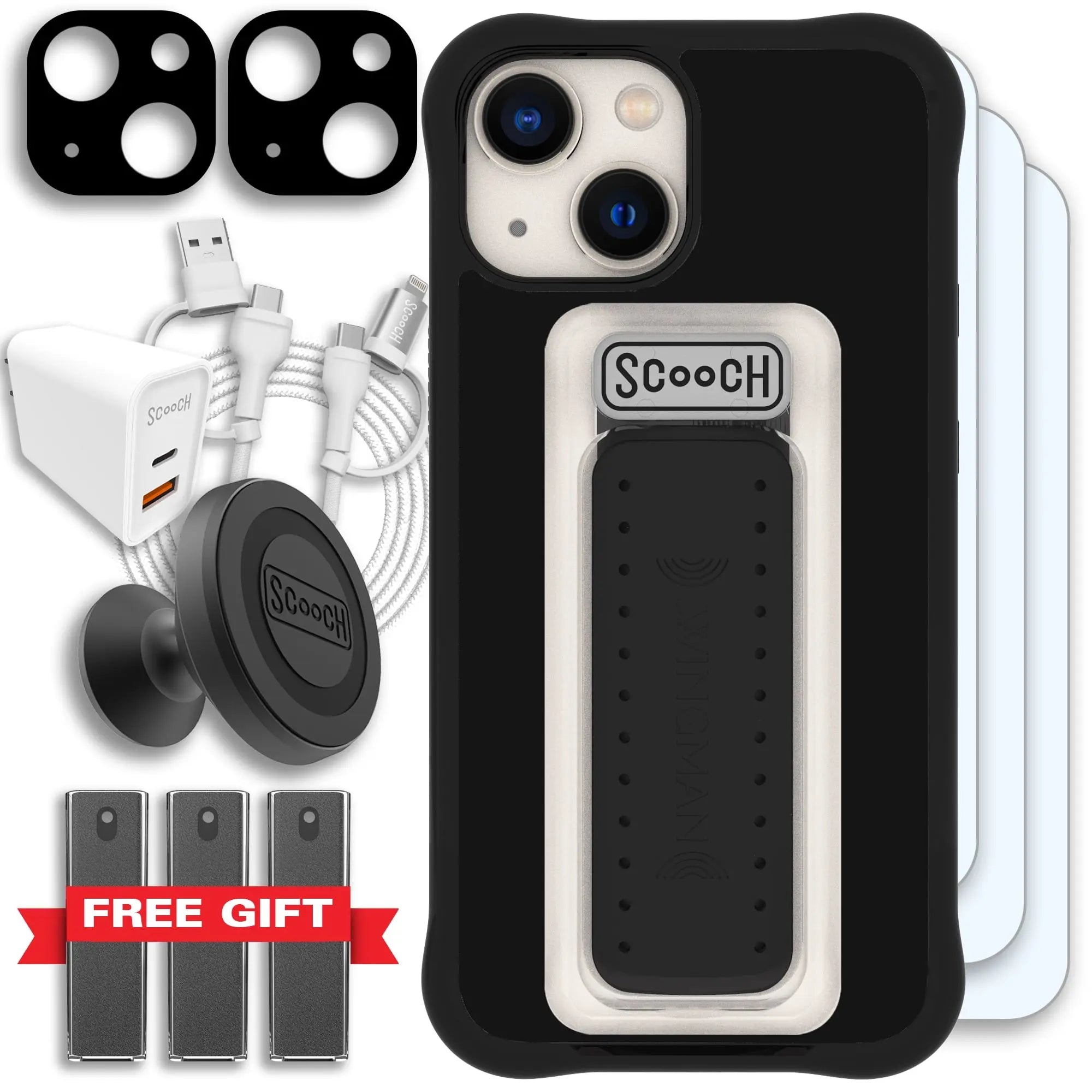 Scooch-Wingman Ultimate Bundle for iPhone 13 Mini-Black