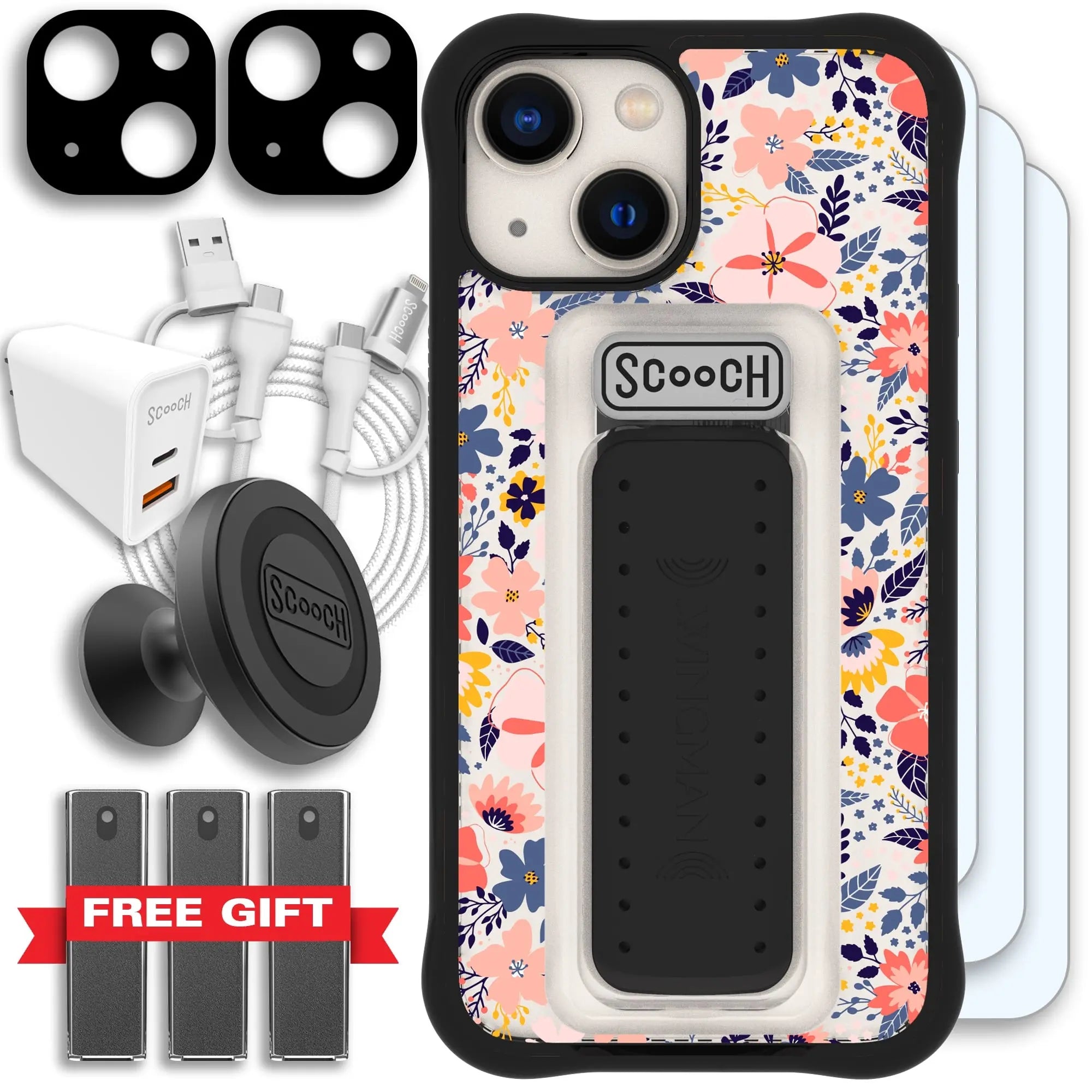 Scooch-Wingman Ultimate Bundle for iPhone 13 Mini-Wildflowers