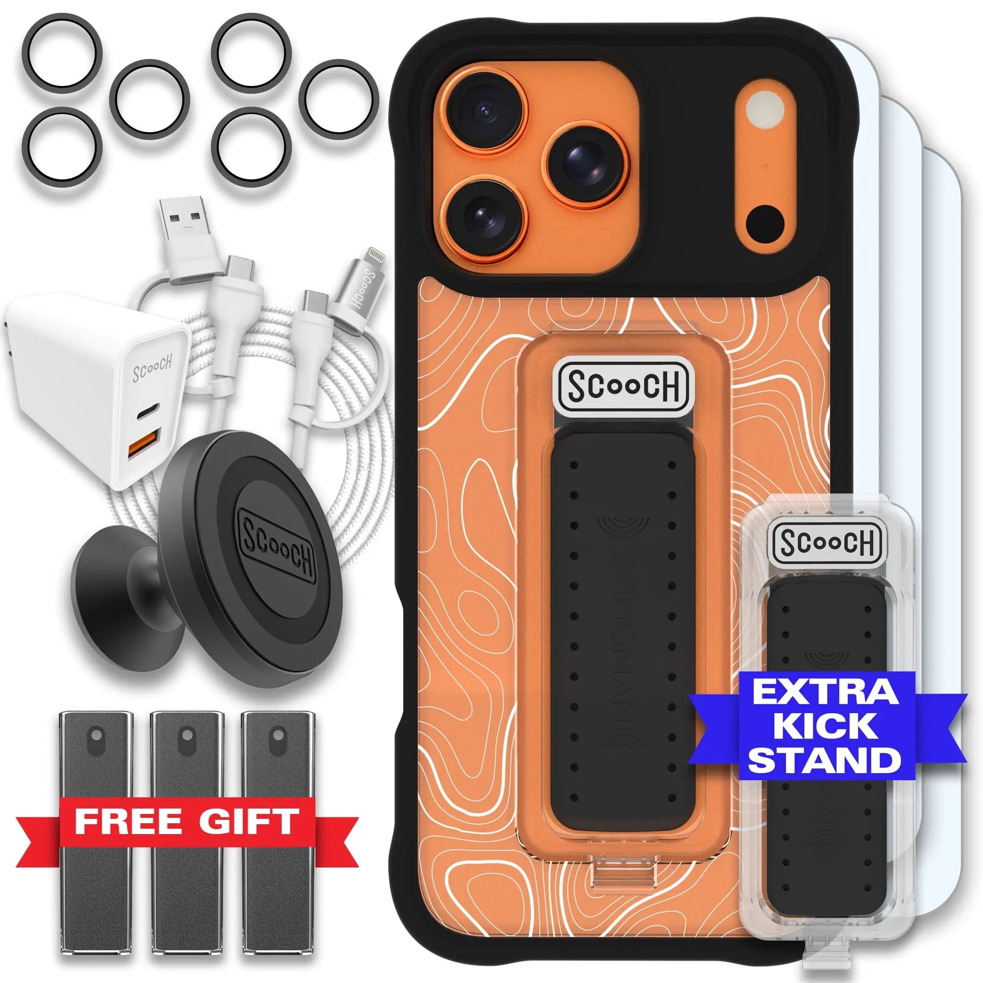 Scooch-Wingman Ultimate Bundle for iPhone 17 Pro Max-Topography / Black