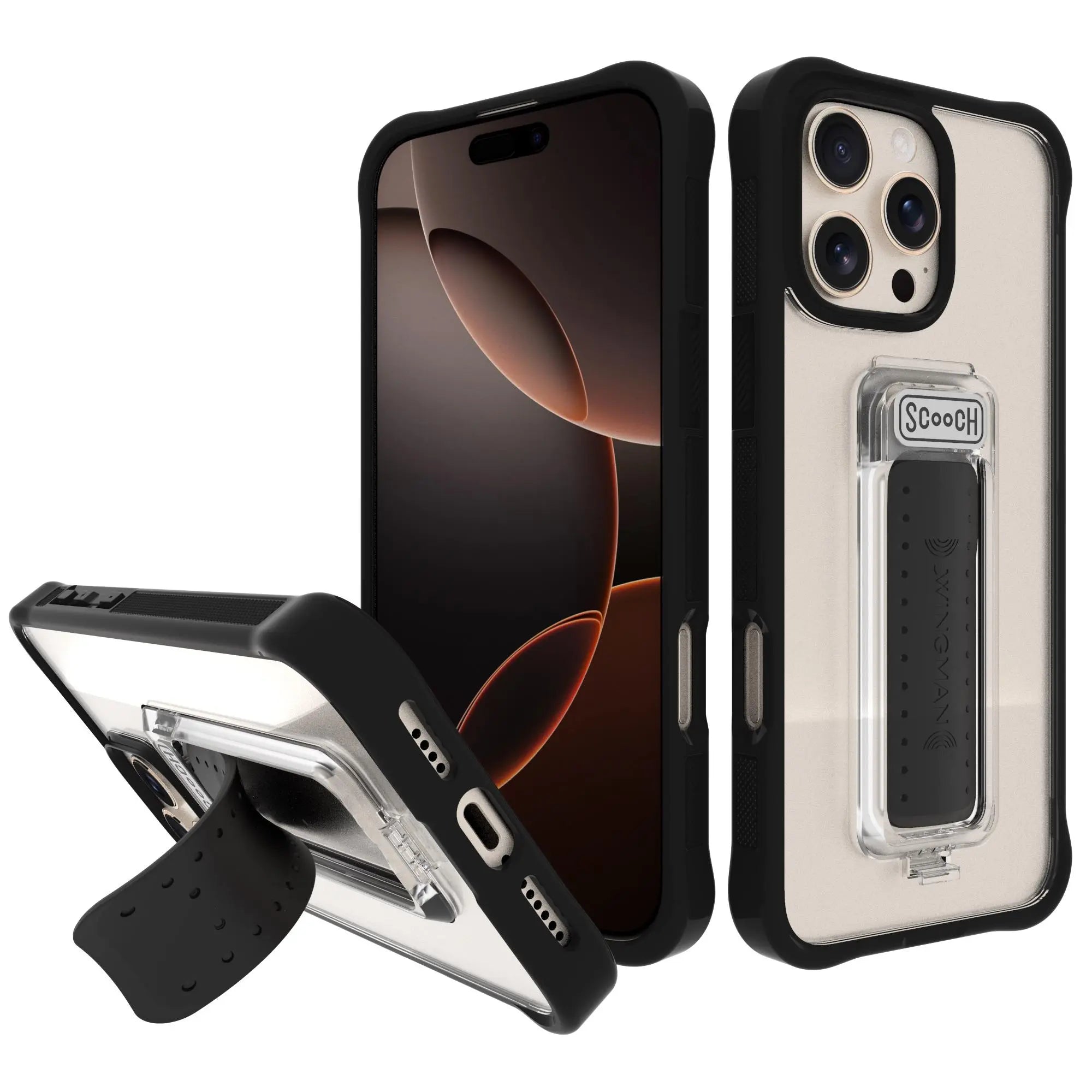 Scooch-Wingman for iPhone 16 Pro Max-Tuxedo-Clear