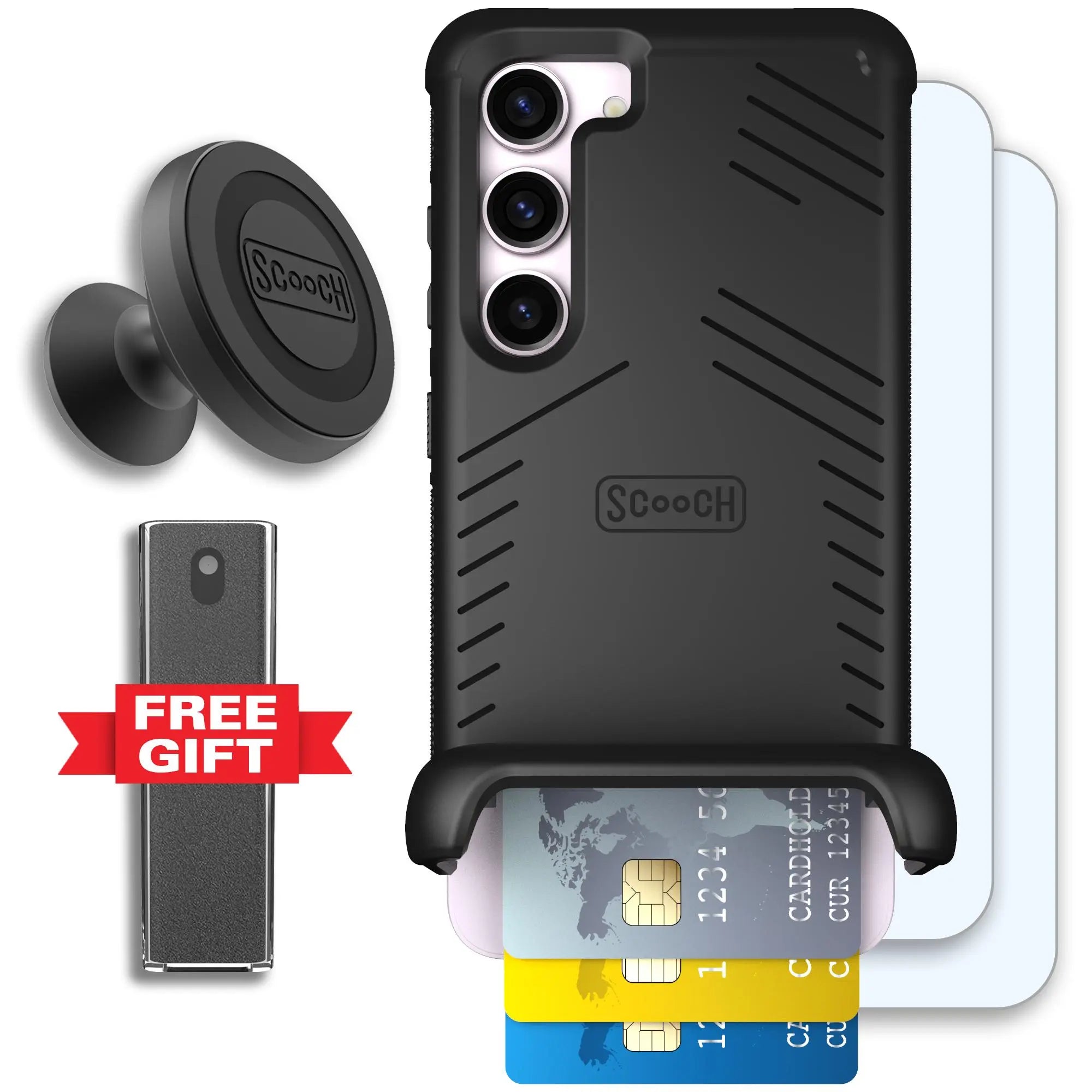 Scooch-Wingmate Defender Bundle for Samsung Galaxy S23-Black