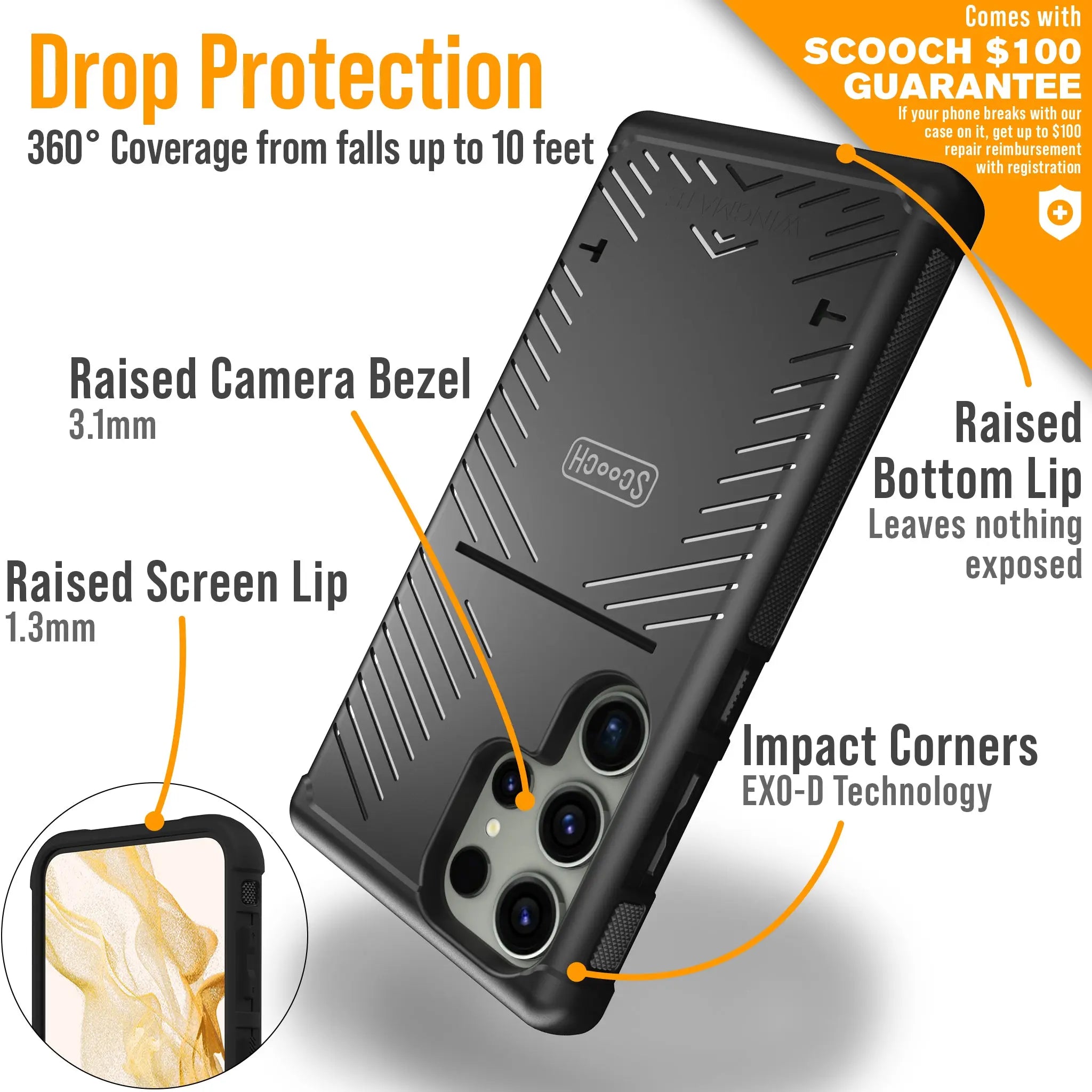 Scooch-Wingmate Defender Bundle for Samsung Galaxy S23 Ultra-