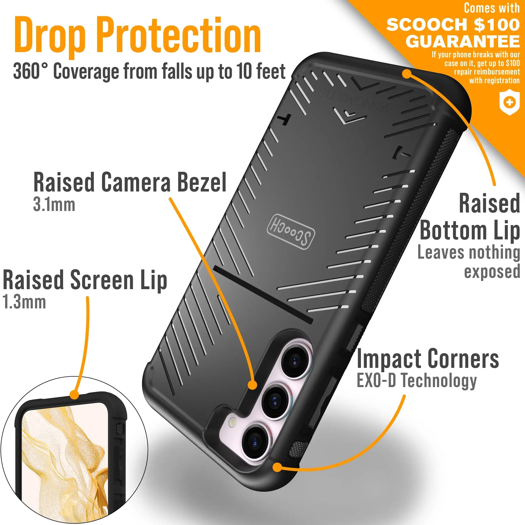 Scooch-Wingmate Defender Bundle for Samsung Galaxy S23+-