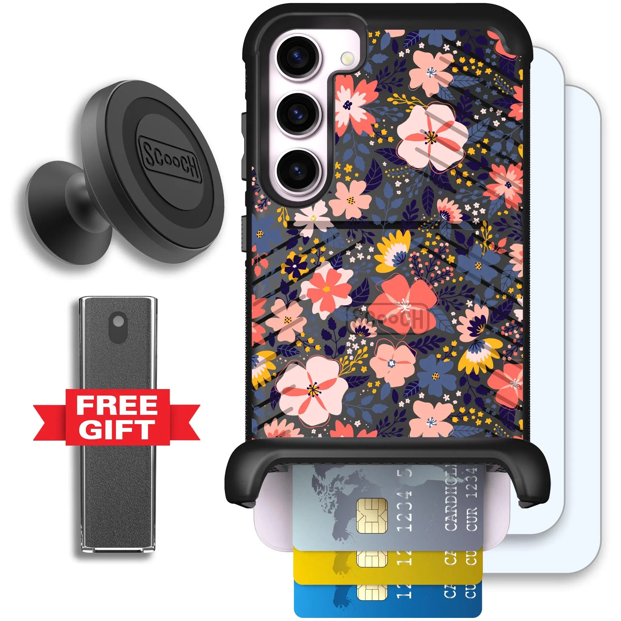 Scooch-Wingmate Defender Bundle for Samsung Galaxy S23+-Wildflowers