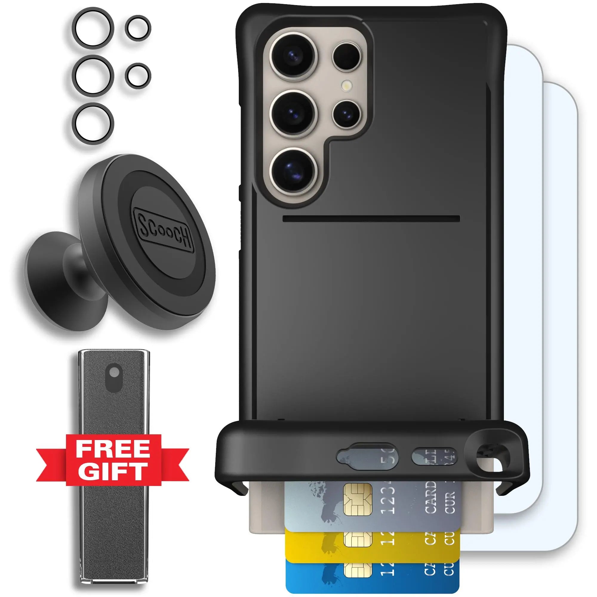 Scooch-Wingmate Defender Bundle for Samsung Galaxy S24 Ultra-Black