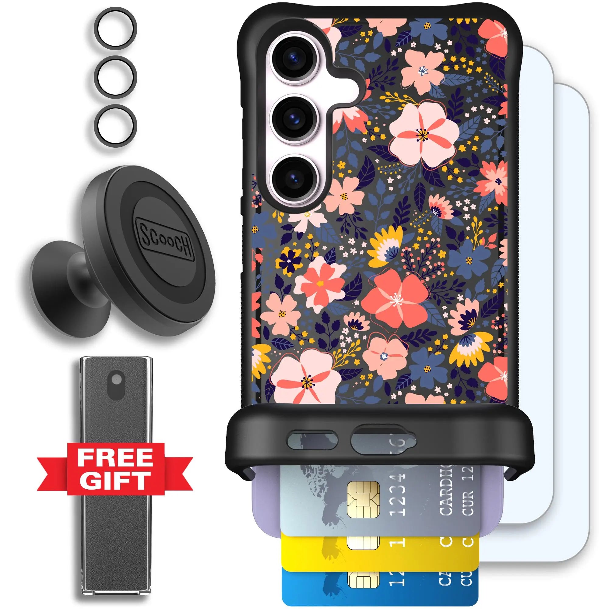 Scooch-Wingmate Defender Bundle for Samsung Galaxy S24-Wildflowers