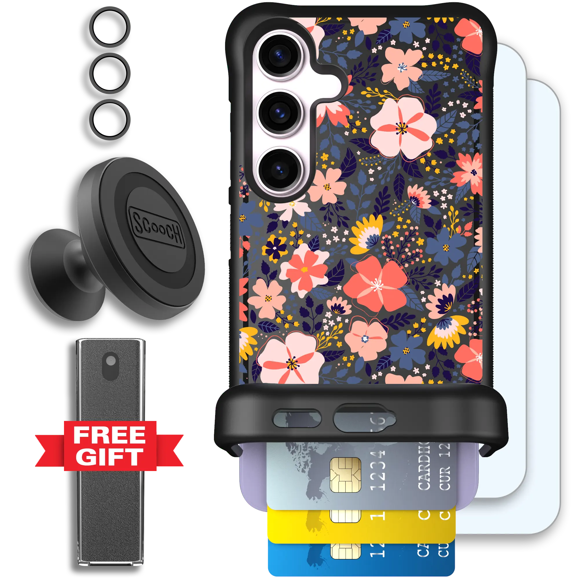 Scooch-Wingmate Defender Bundle for Samsung Galaxy S25-Wildflowers