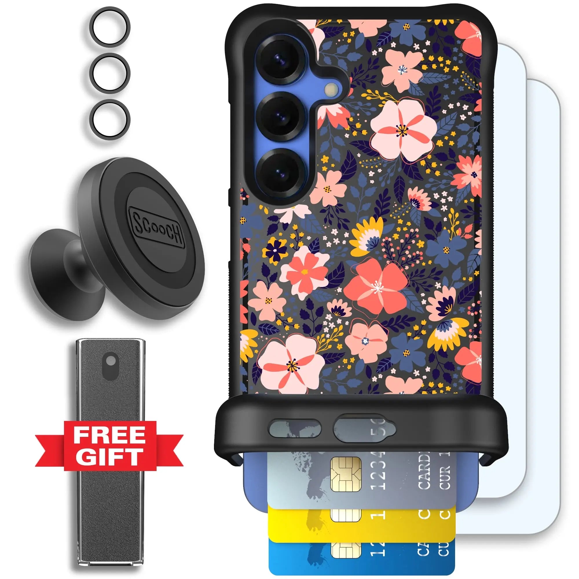 Scooch-Wingmate Defender Bundle for Samsung Galaxy S25-Wildflowers