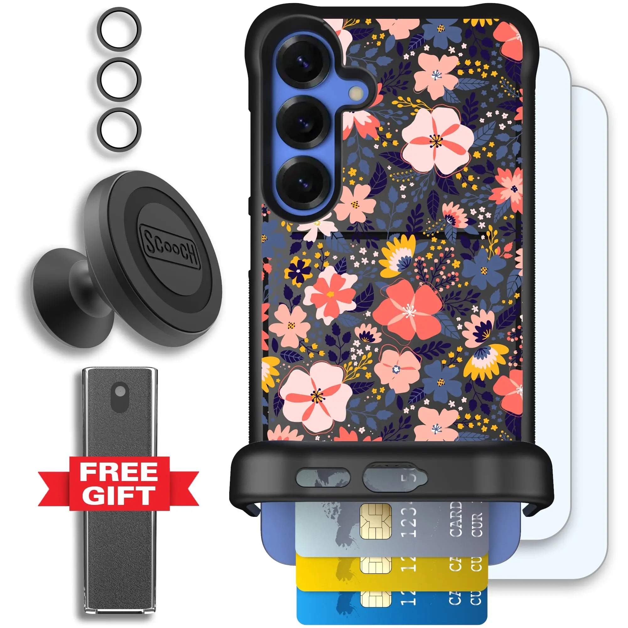 Scooch-Wingmate Defender Bundle for Samsung Galaxy S25+-Wildflowers