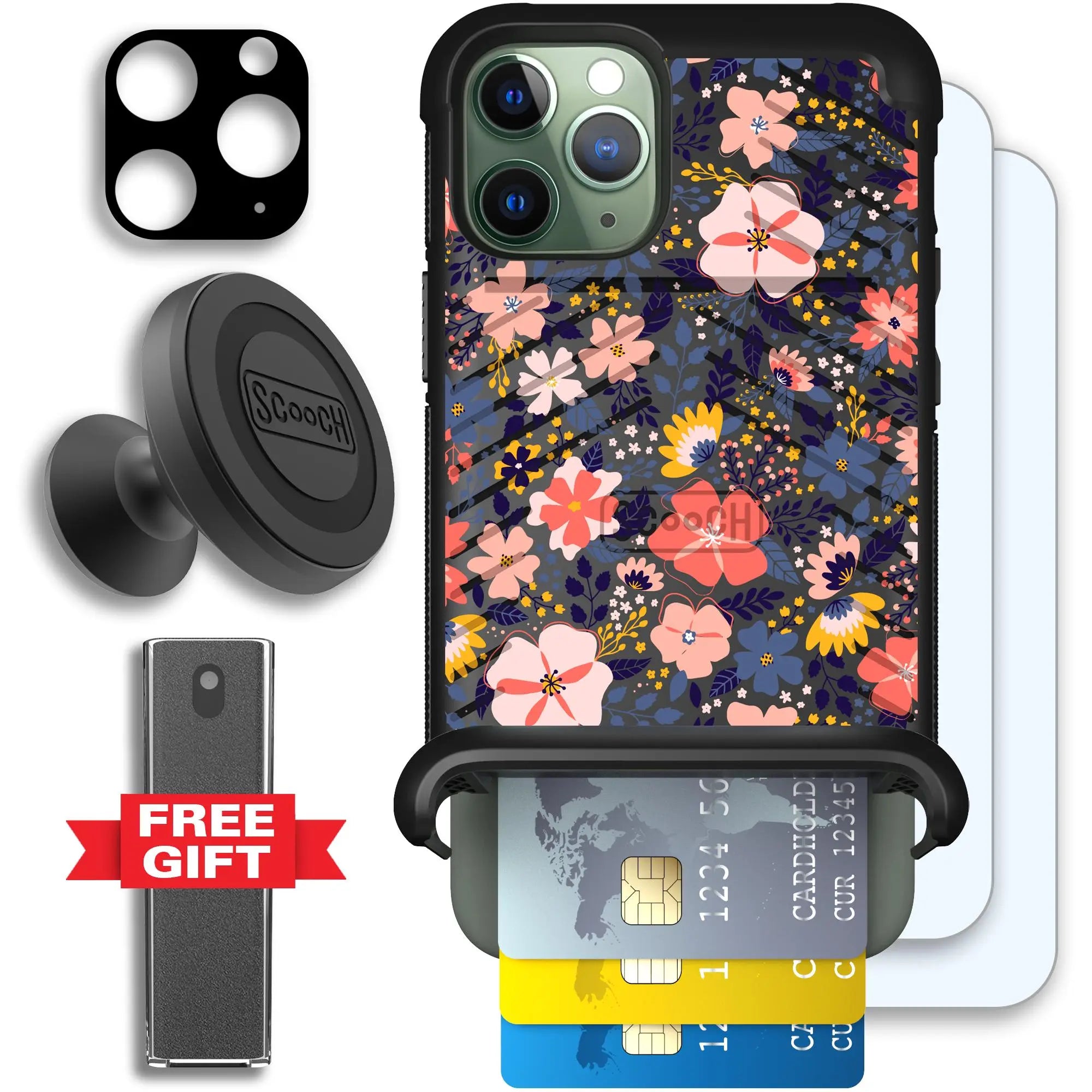 Scooch-Wingmate Defender Bundle for iPhone 11 Pro-Wildflowers