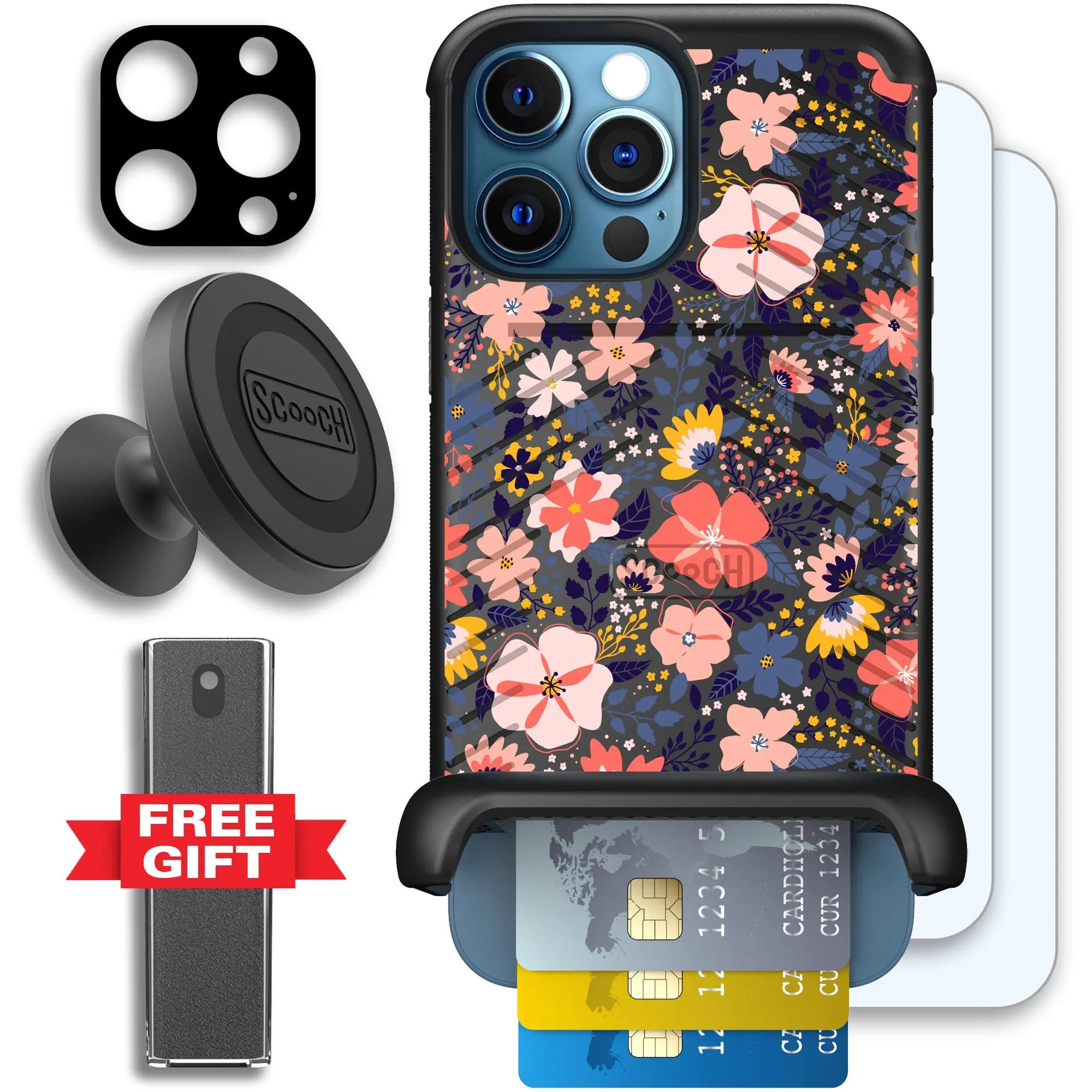 Scooch-Wingmate Defender Bundle for iPhone 12 Pro Max-Wildflowers