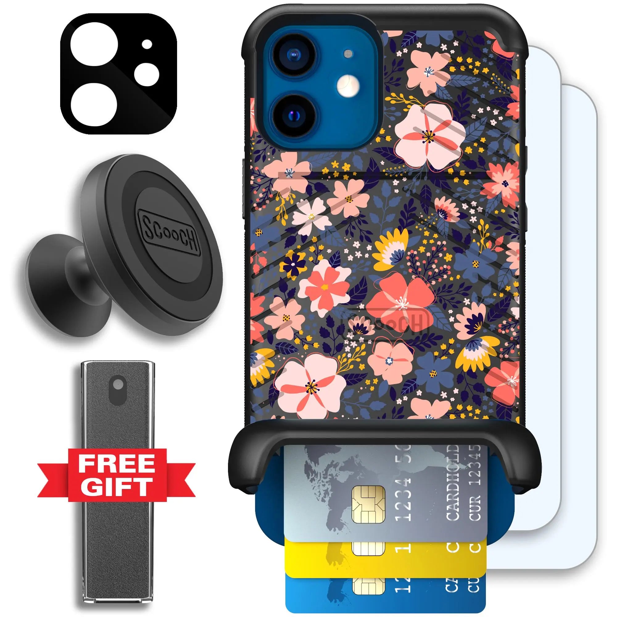 Scooch-Wingmate Defender Bundle for iPhone 12-Wildflowers