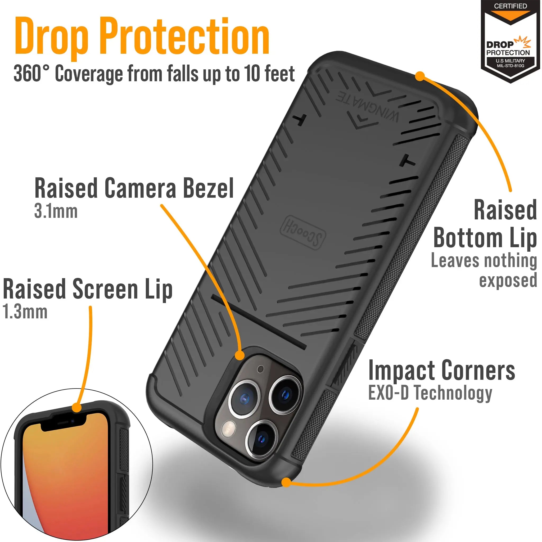 Scooch-Wingmate Defender Bundle for iPhone 13 Pro Max-