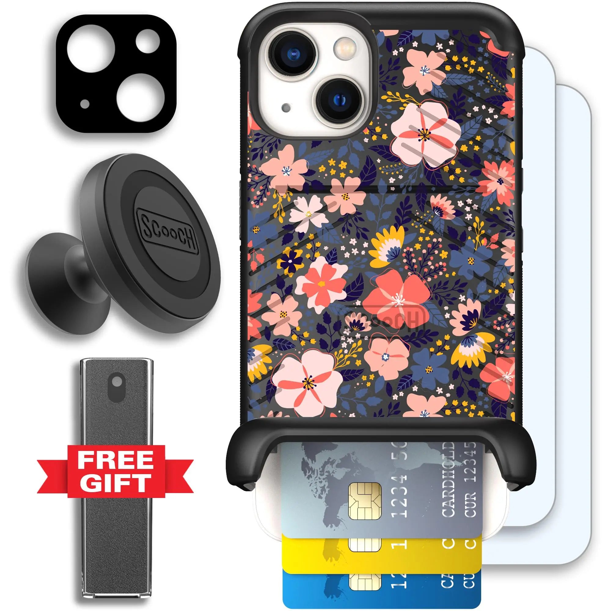 Scooch-Wingmate Defender Bundle for iPhone 13-Wildflowers