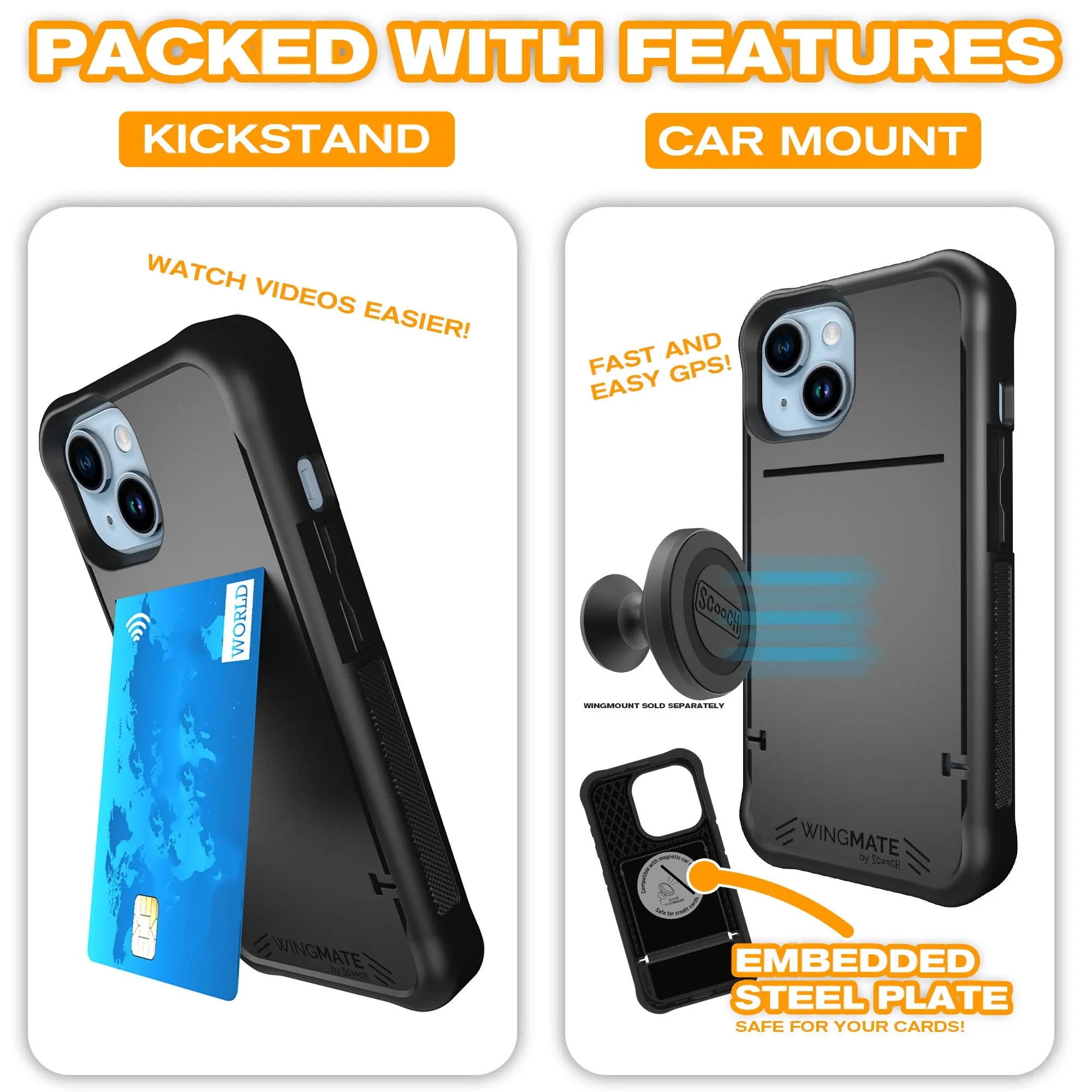 Scooch-Wingmate Defender Bundle for iPhone 15-