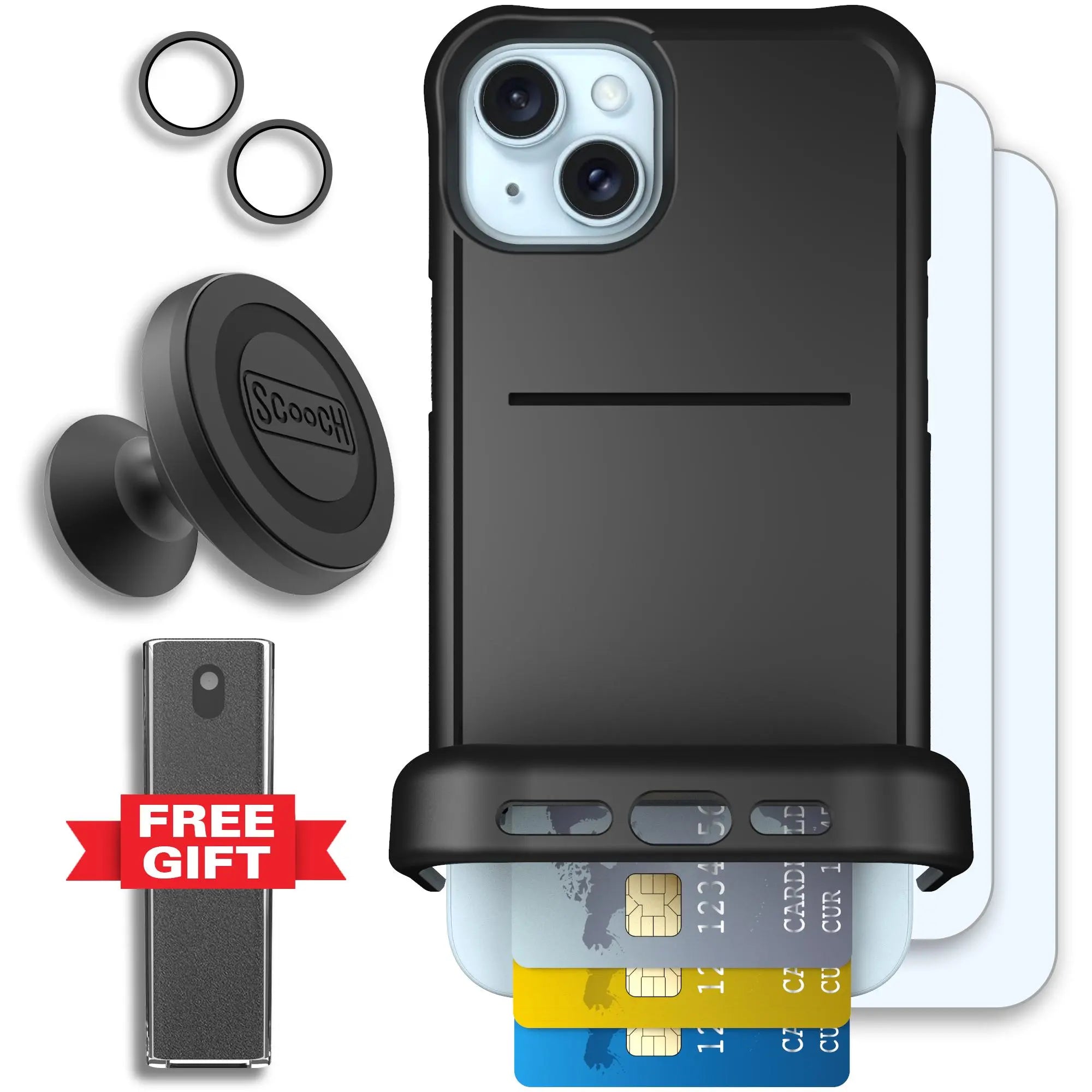 Scooch-Wingmate Defender Bundle for iPhone 15 Plus-