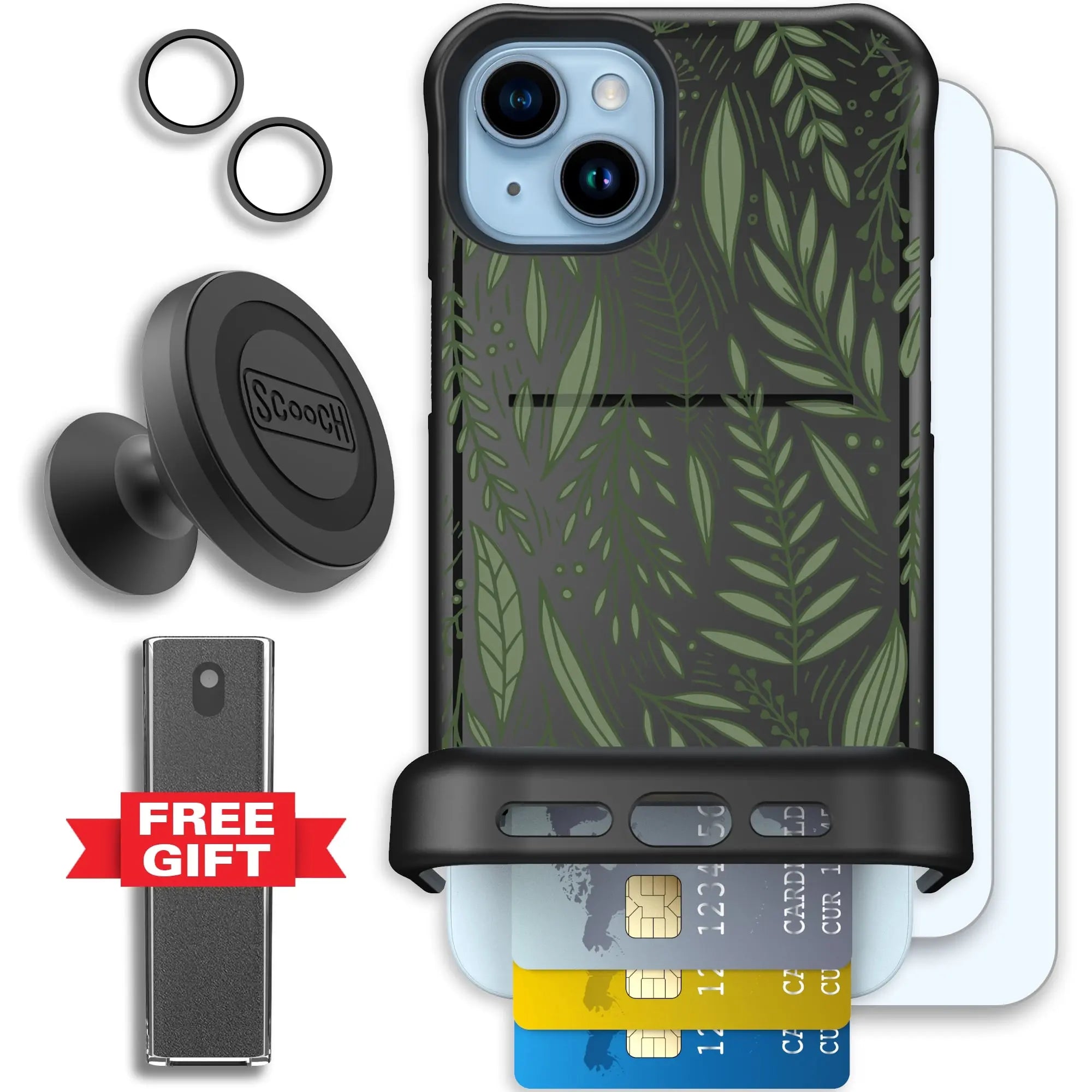 Scooch-Wingmate Defender Bundle for iPhone 15 Plus-Willow-Garden