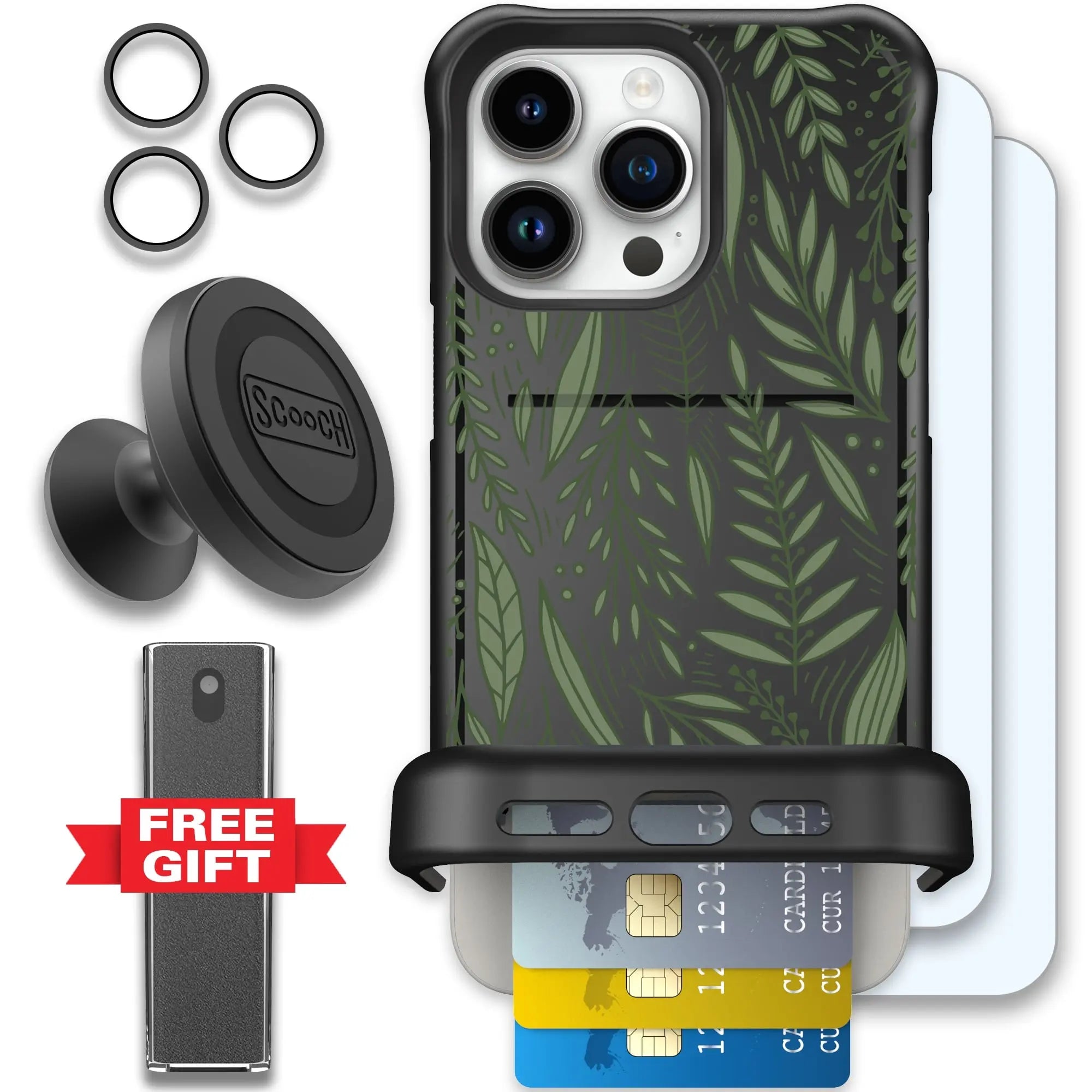 Scooch-Wingmate Defender Bundle for iPhone 15 Pro Max-Willow-Garden