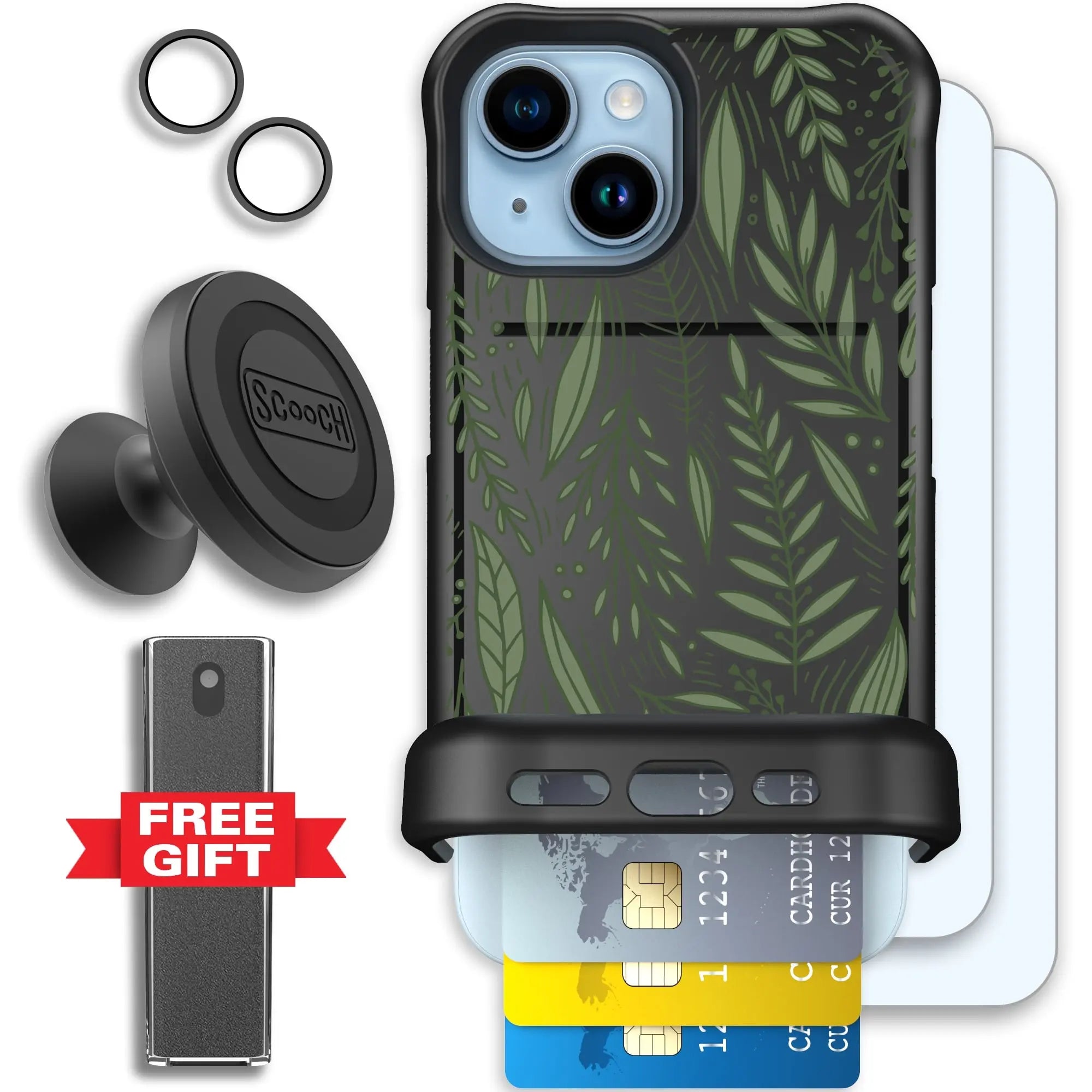 Scooch-Wingmate Defender Bundle for iPhone 15-Willow-Garden