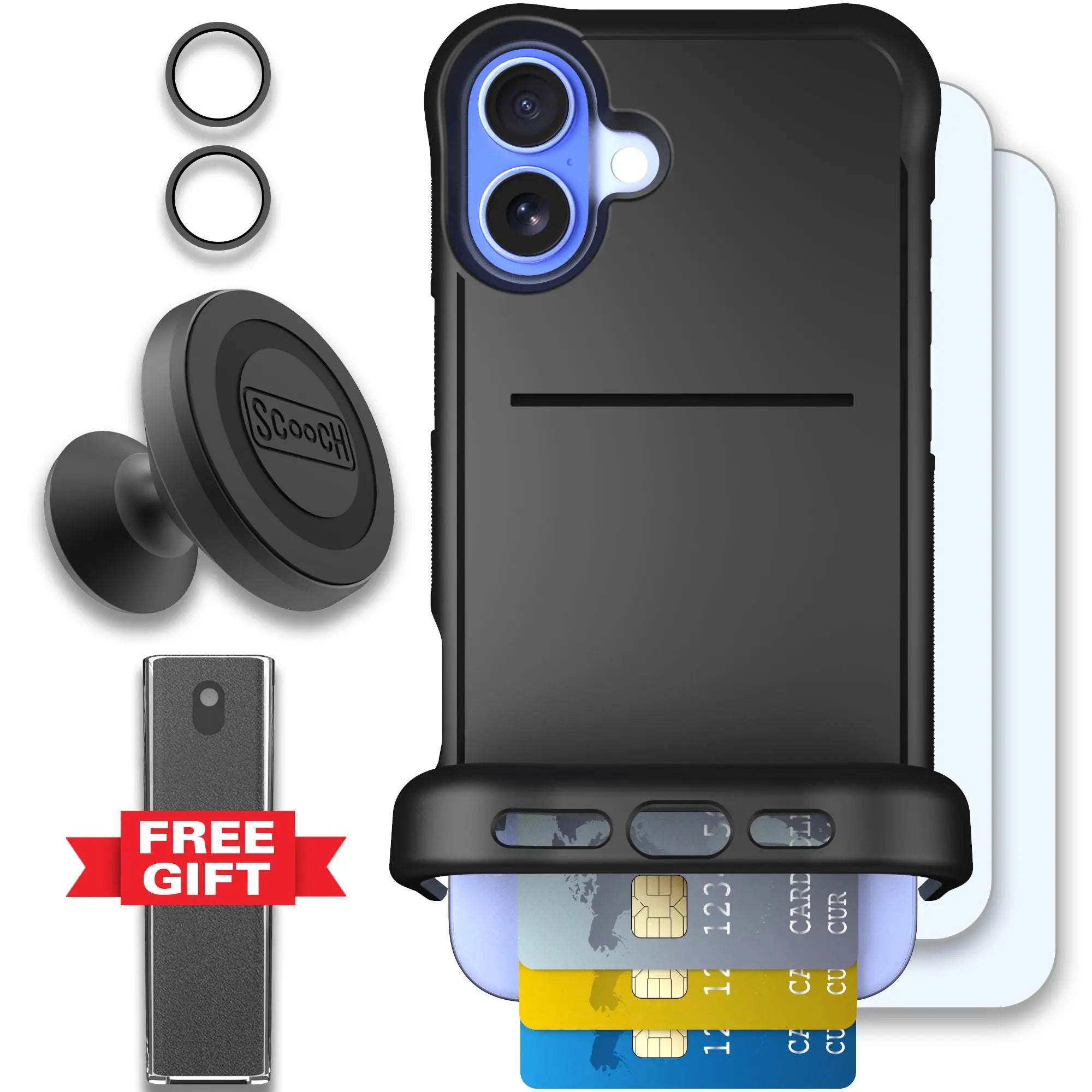 Scooch-Wingmate Defender Bundle for iPhone 16 Plus-