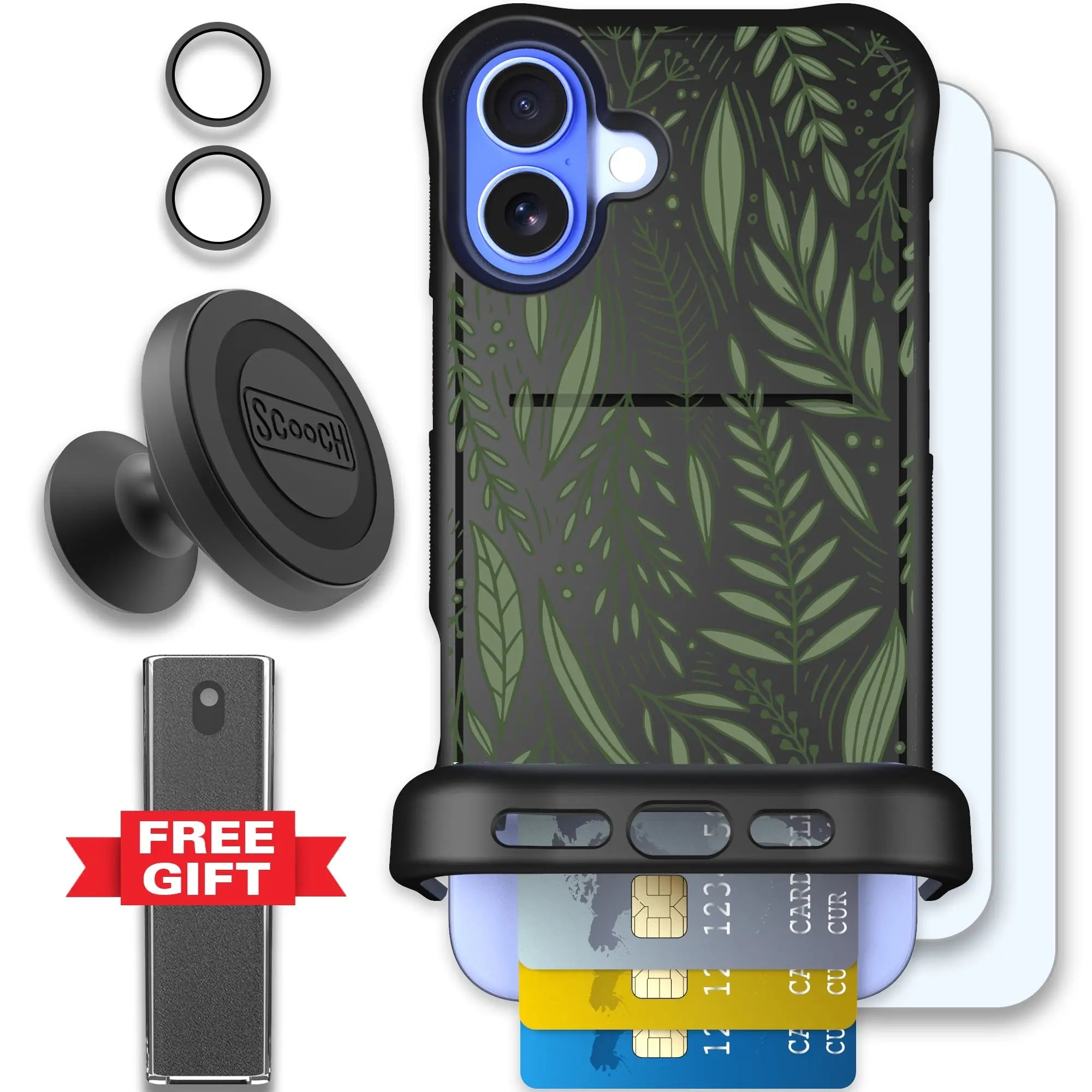 Scooch-Wingmate Defender Bundle for iPhone 16 Plus-Willow-Garden