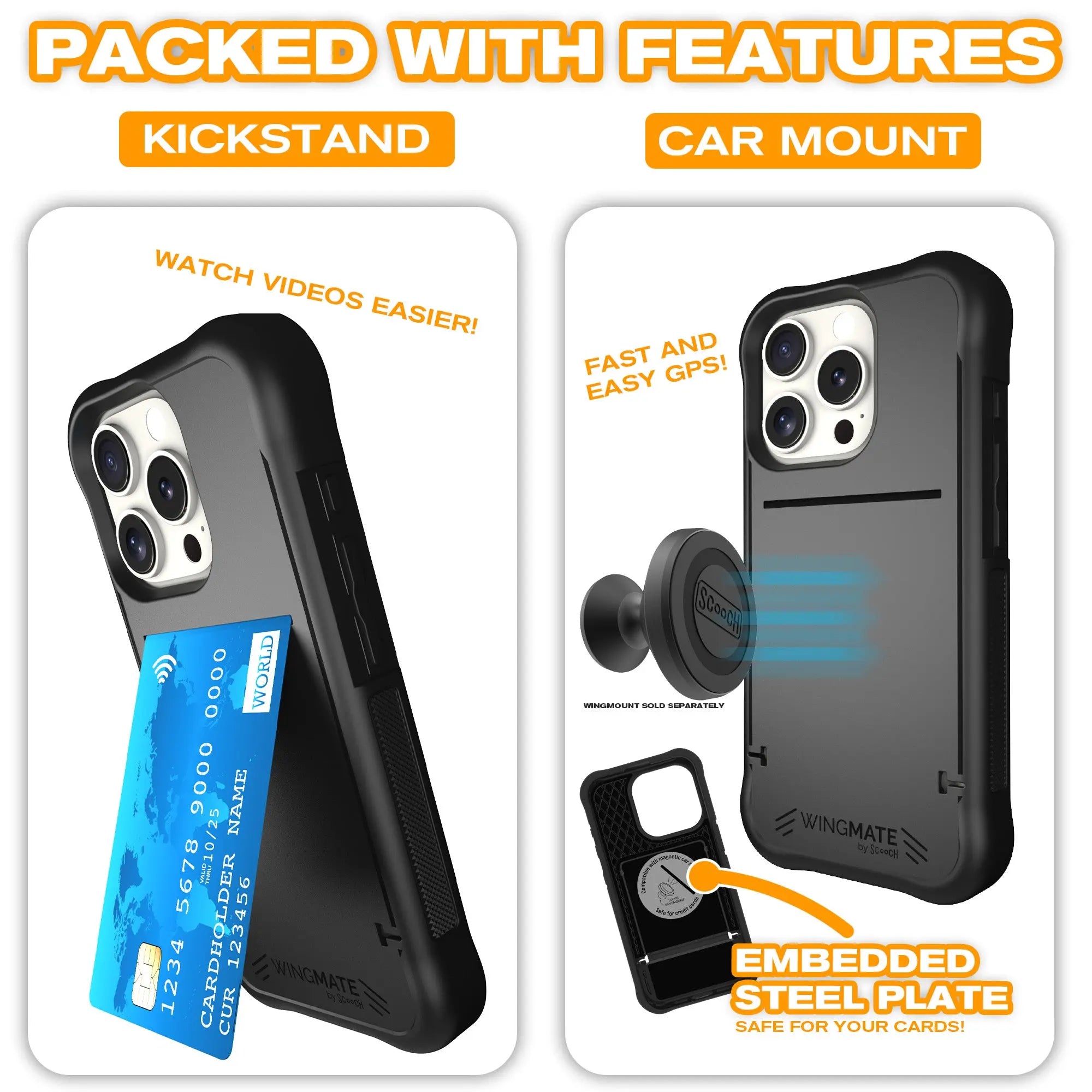 Scooch-Wingmate Defender Bundle for iPhone 16 Pro-