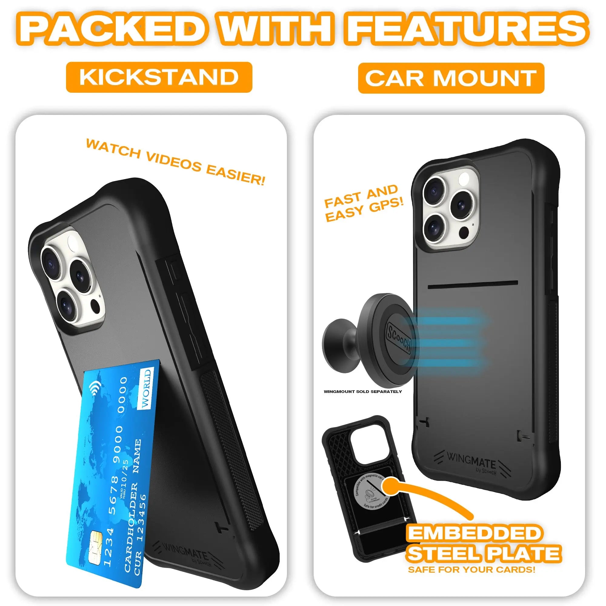 Scooch-Wingmate Defender Bundle for iPhone 16 Pro Max-