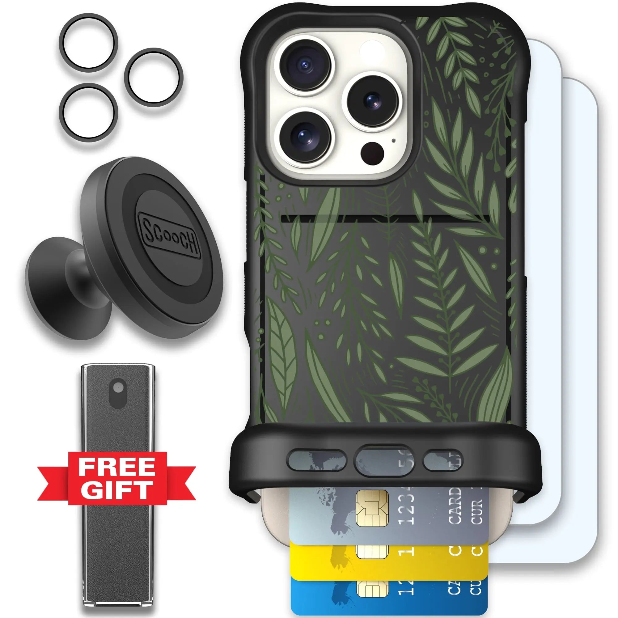 Scooch-Wingmate Defender Bundle for iPhone 16 Pro-Willow-Garden