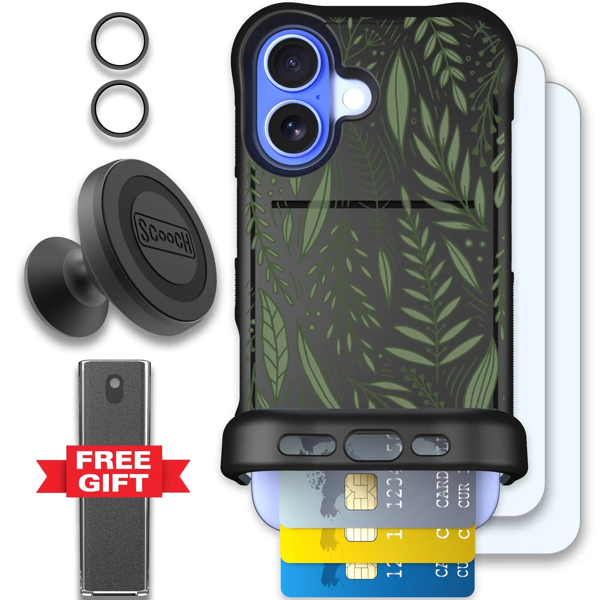 Scooch-Wingmate Defender Bundle for iPhone 16-Willow-Garden