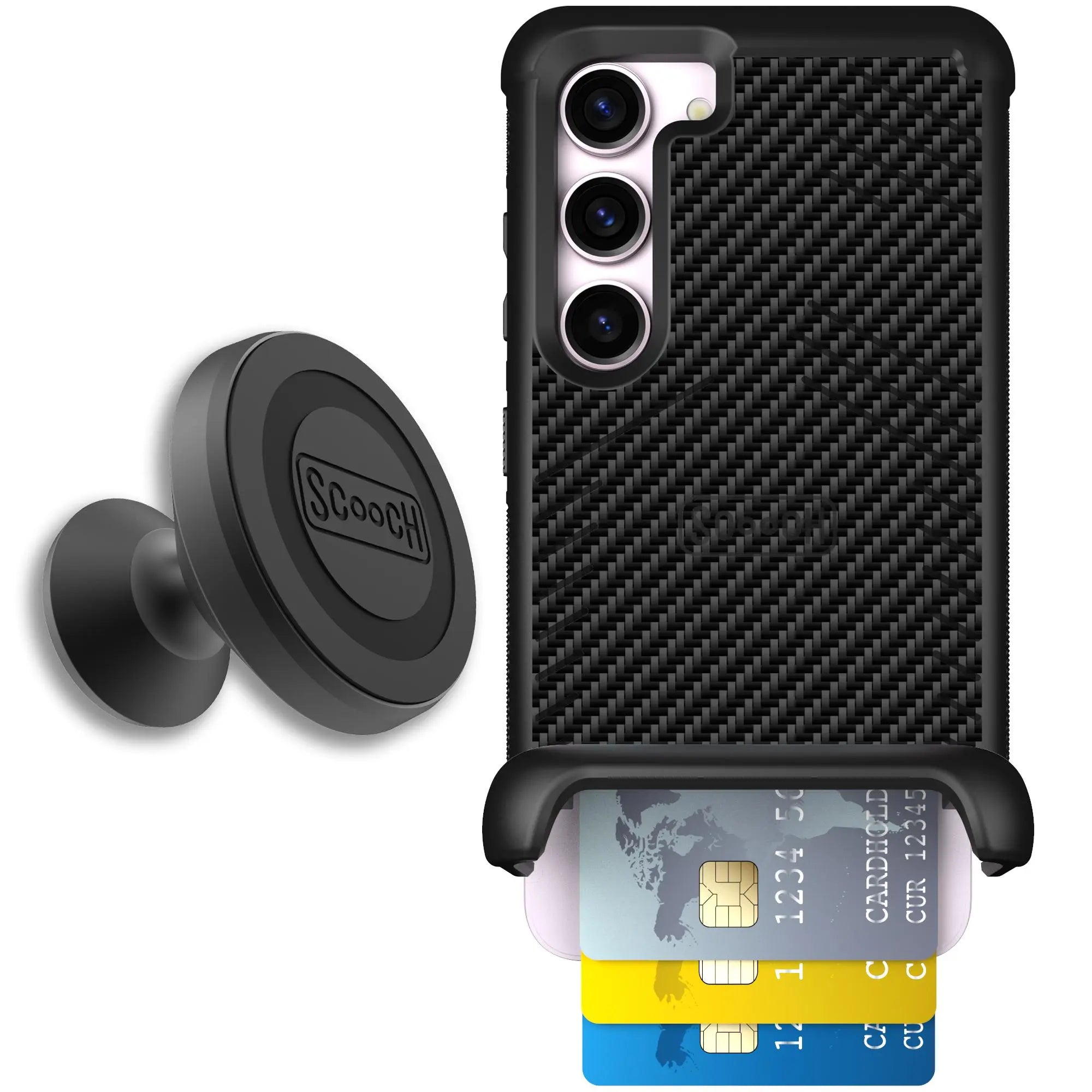 Scooch-Wingmate Starter Bundle for Samsung Galaxy S23-Carbon-Fiber