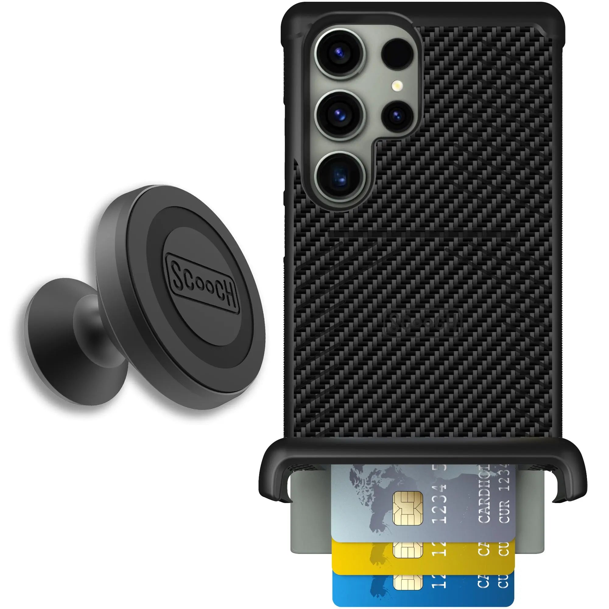 Scooch-Wingmate Starter Bundle for Samsung Galaxy S23 Ultra-Carbon-Fiber