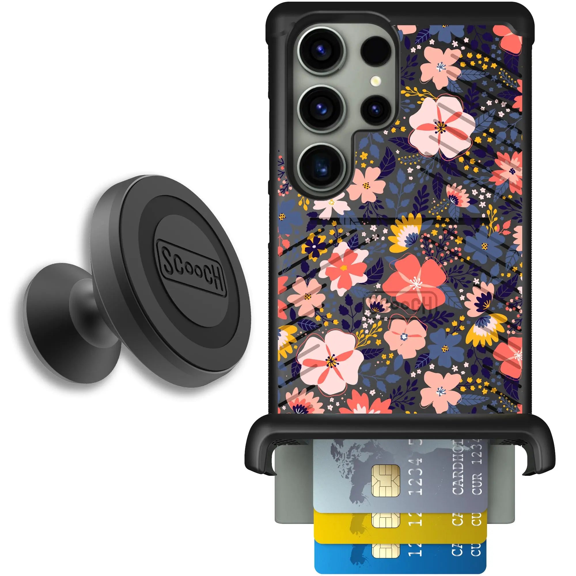 Scooch-Wingmate Starter Bundle for Samsung Galaxy S23 Ultra-Wildflowers