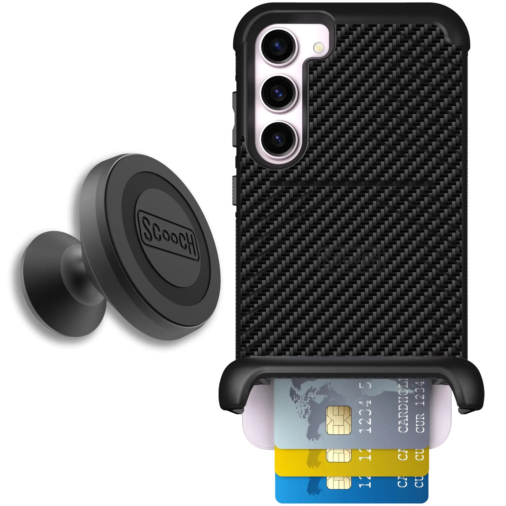 Scooch-Wingmate Starter Bundle for Samsung Galaxy S23+-Carbon-Fiber