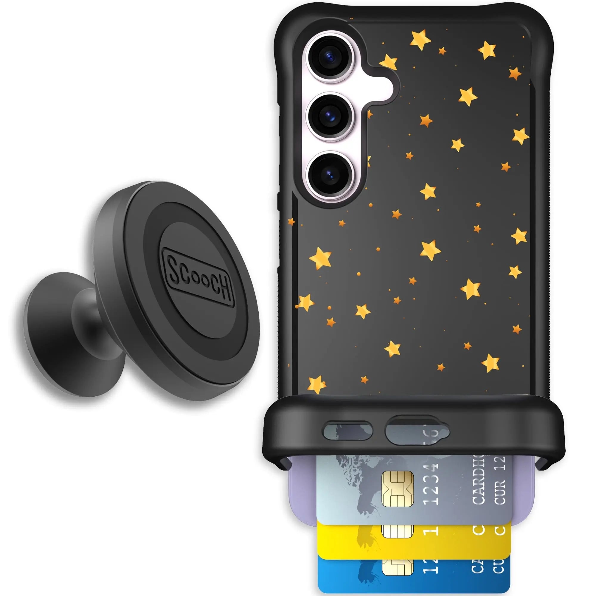 Scooch-Wingmate Starter Bundle for Samsung Galaxy S24-Gold-Stars