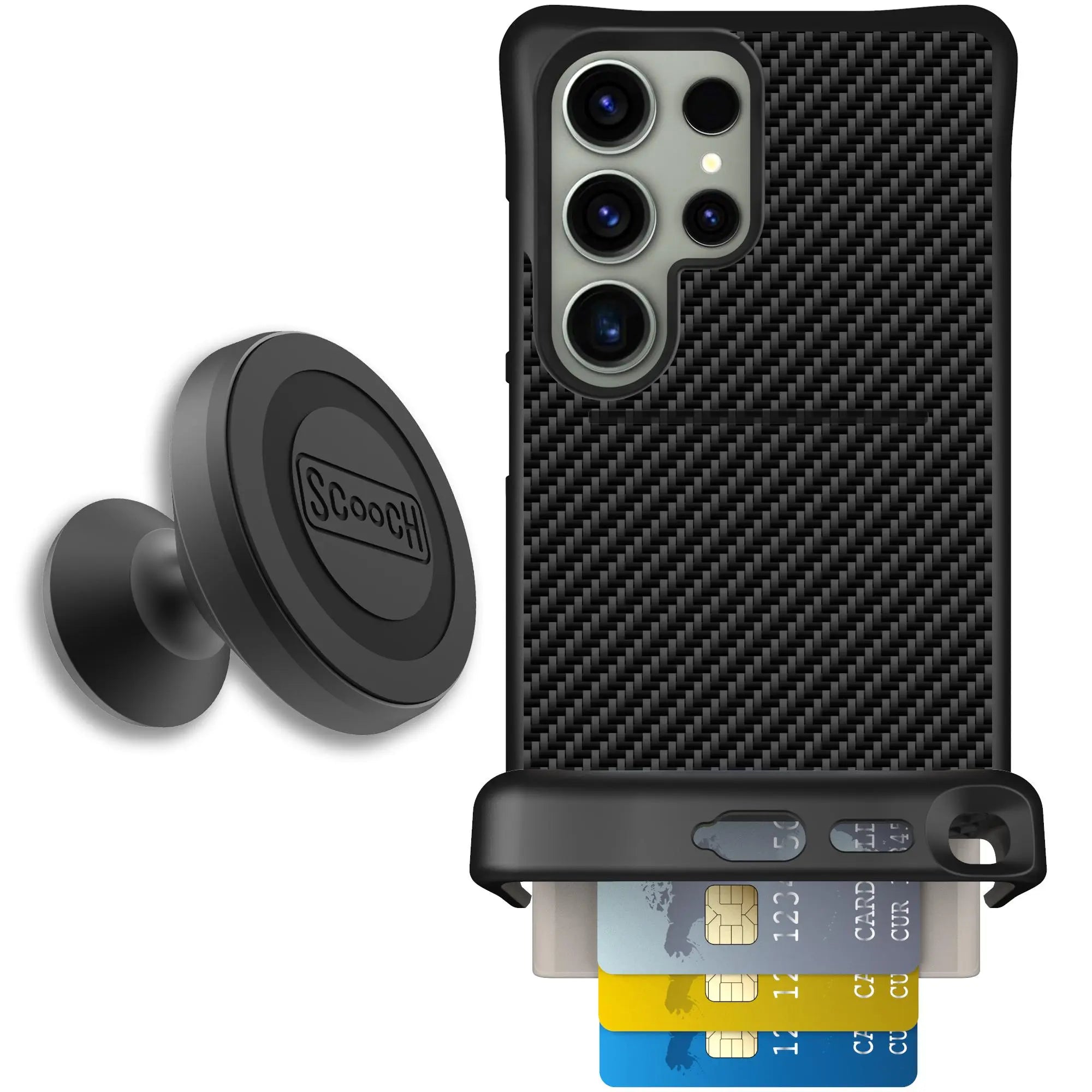 Scooch-Wingmate Starter Bundle for Samsung Galaxy S24 Ultra-Carbon-Fiber