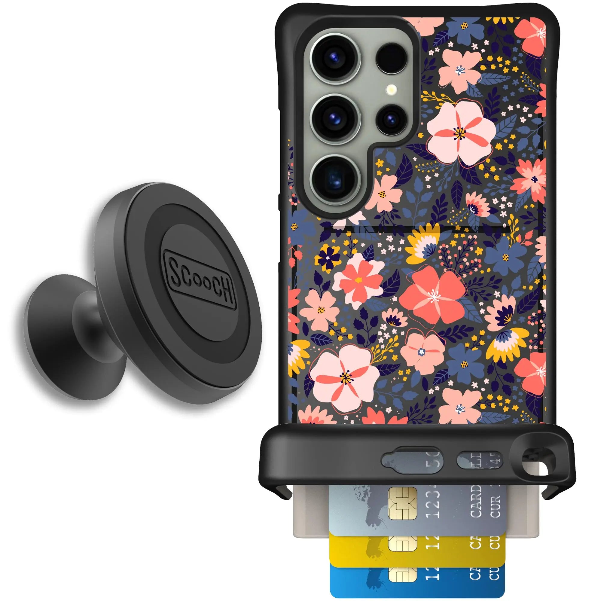 Scooch-Wingmate Starter Bundle for Samsung Galaxy S24 Ultra-Wildflowers