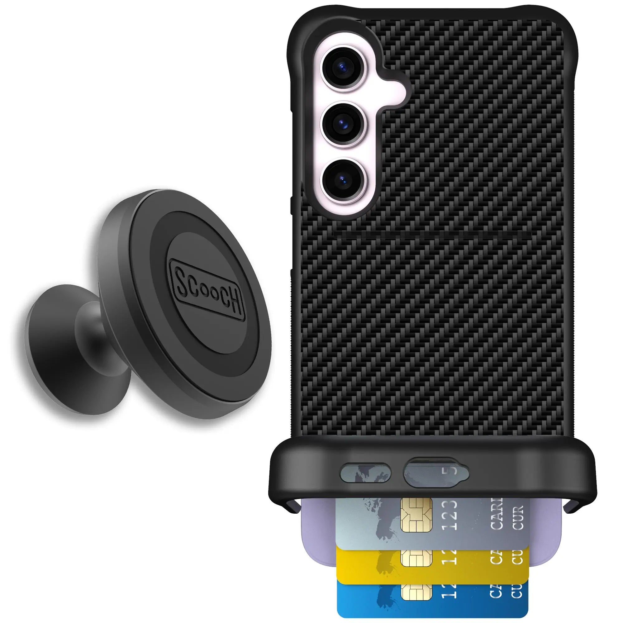 Scooch-Wingmate Starter Bundle for Samsung Galaxy S24+-Carbon-Fiber