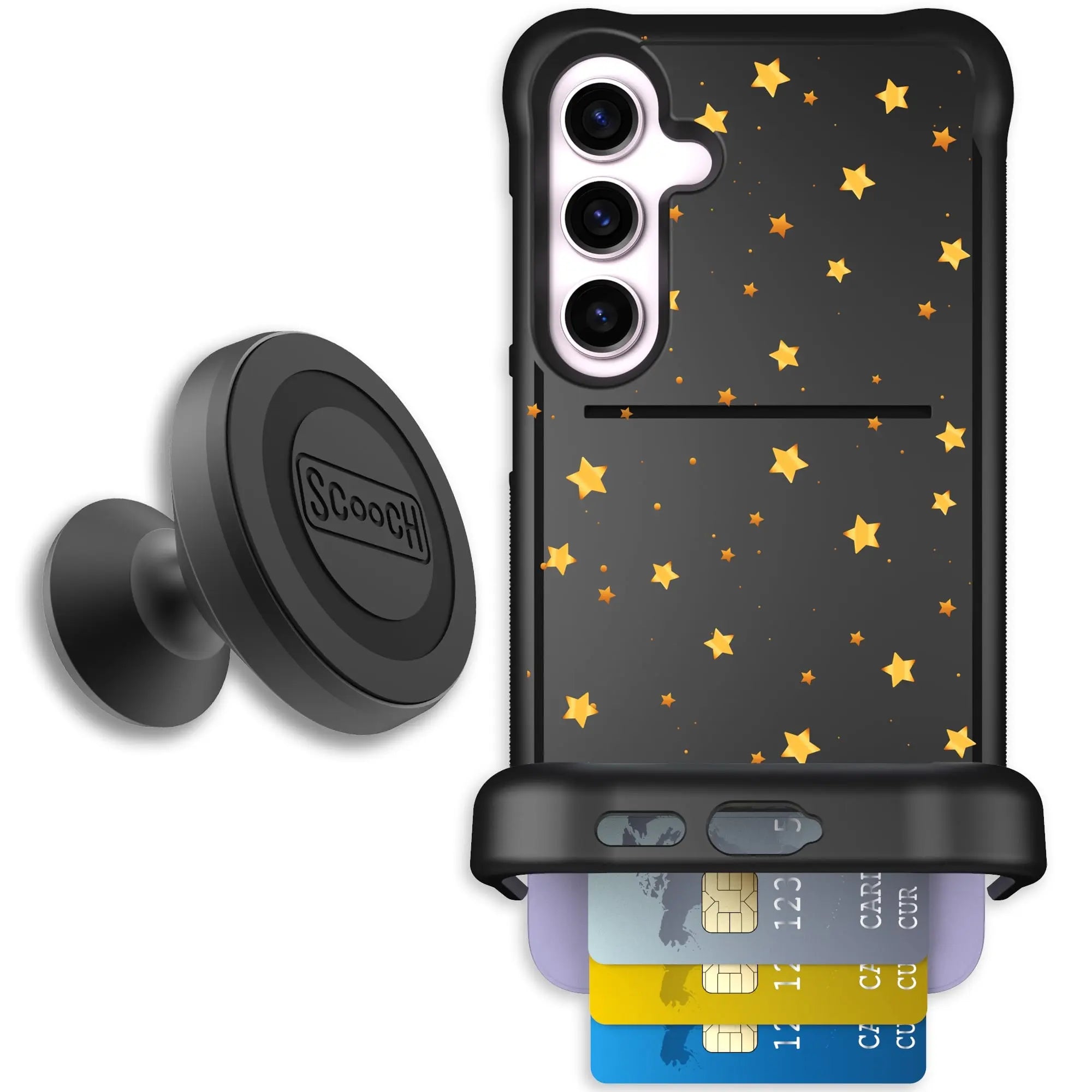 Scooch-Wingmate Starter Bundle for Samsung Galaxy S24+-Gold-Stars