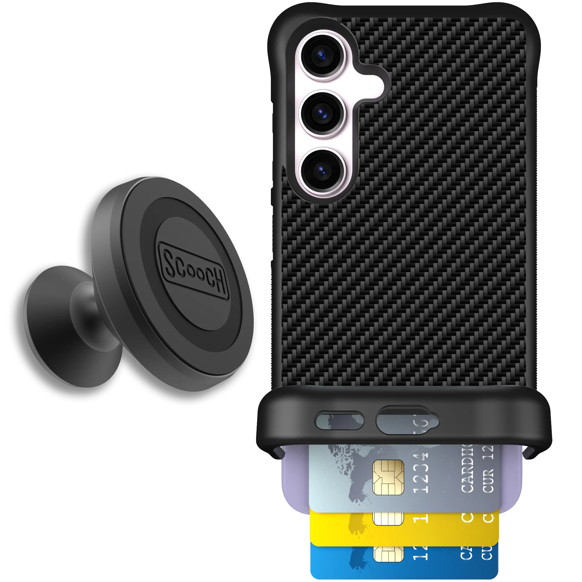 Scooch-Wingmate Starter Bundle for Samsung Galaxy S25-Carbon-Fiber