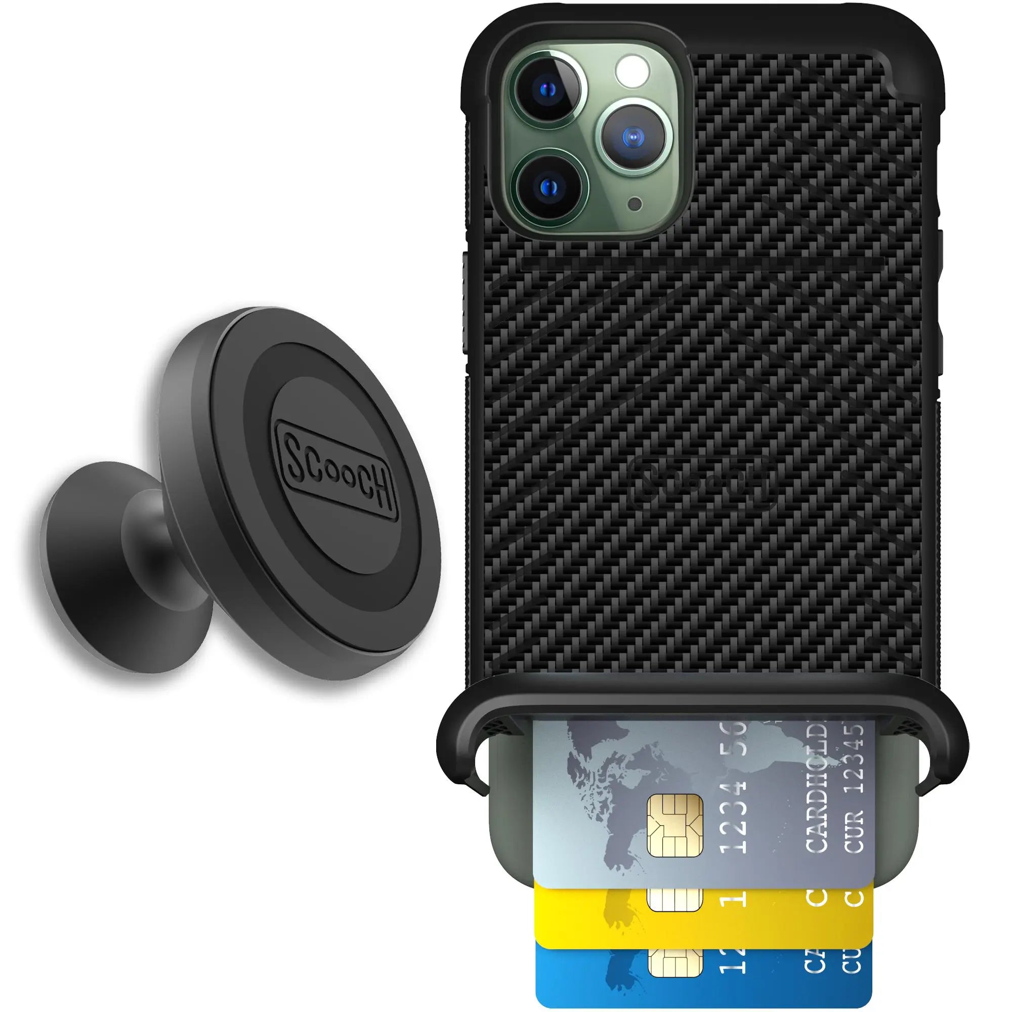 Scooch-Wingmate Starter Bundle for iPhone 11 Pro-Carbon-Fiber